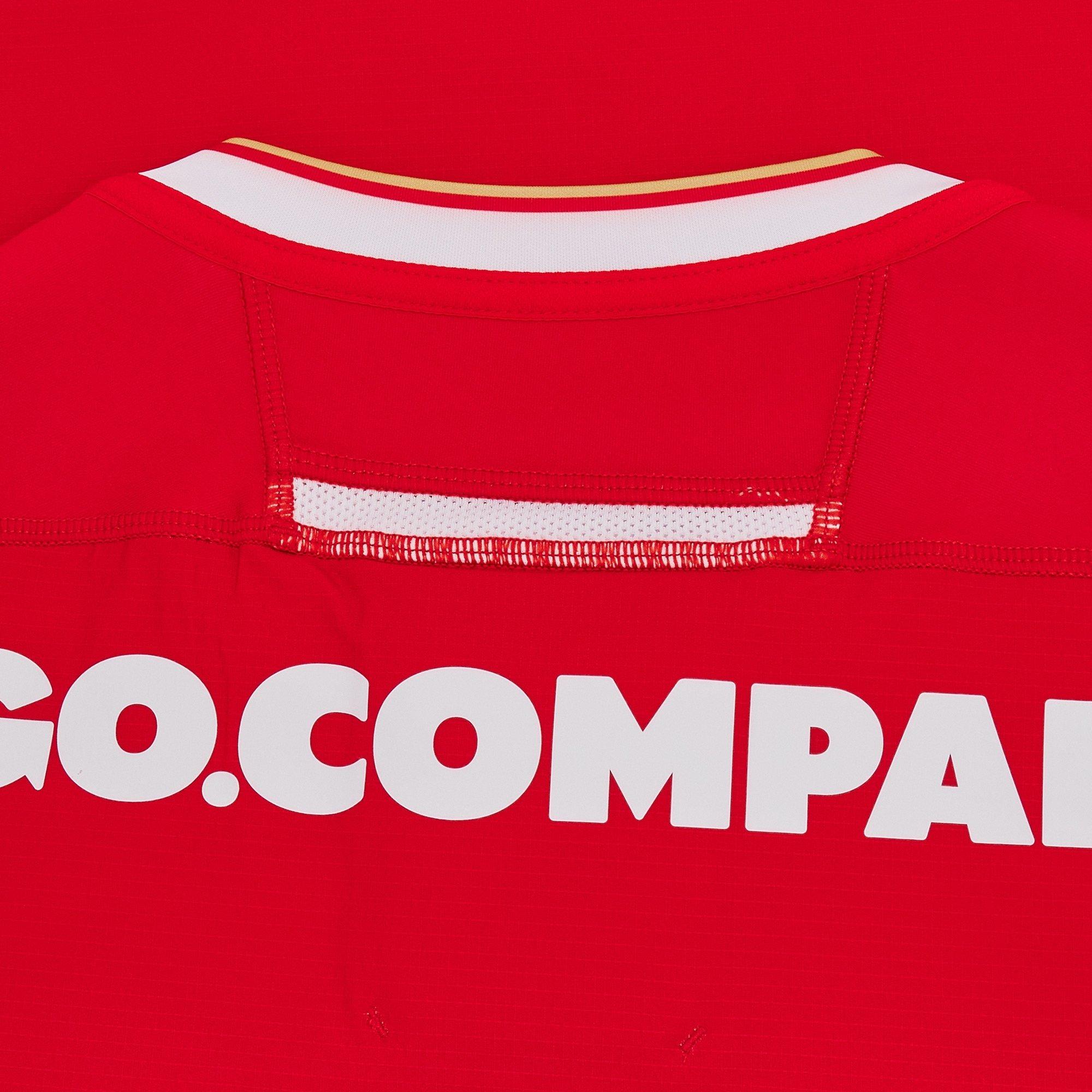 Crveno/Bijelo - Macron - Welsh Rugby Union Authentic Home Shirt 2024 Adults - 4