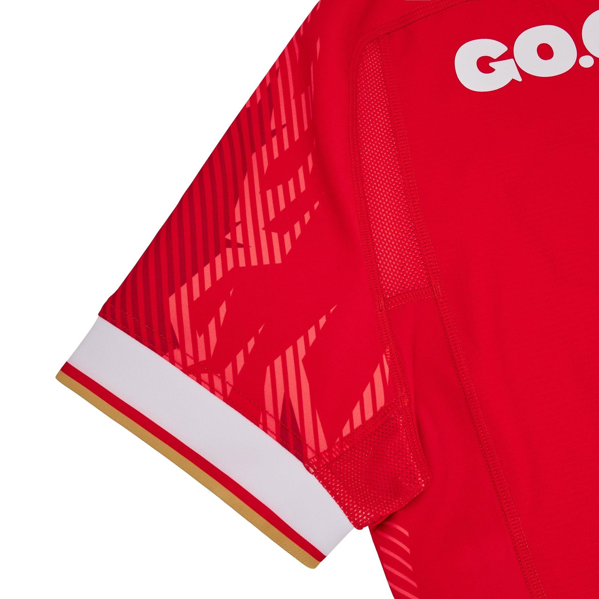 Crveno/Bijelo - Macron - Welsh Rugby Union Authentic Home Shirt 2024 Adults - 5
