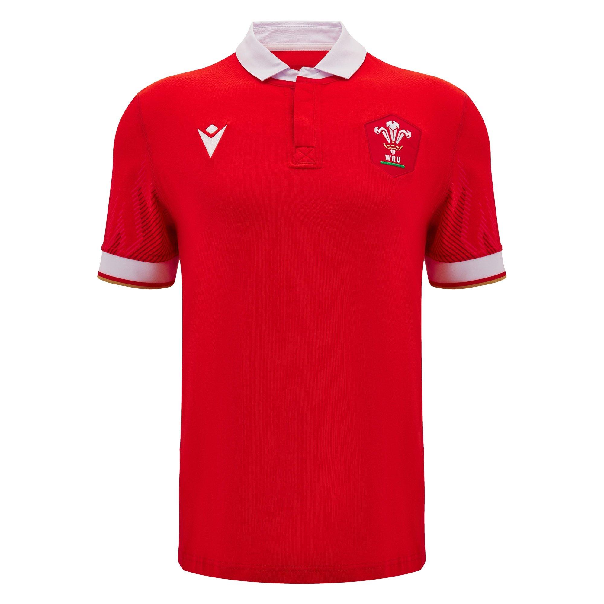 Red/White - Macron - Welsh Rugby Union Home Shirt 2024 Womens - 1