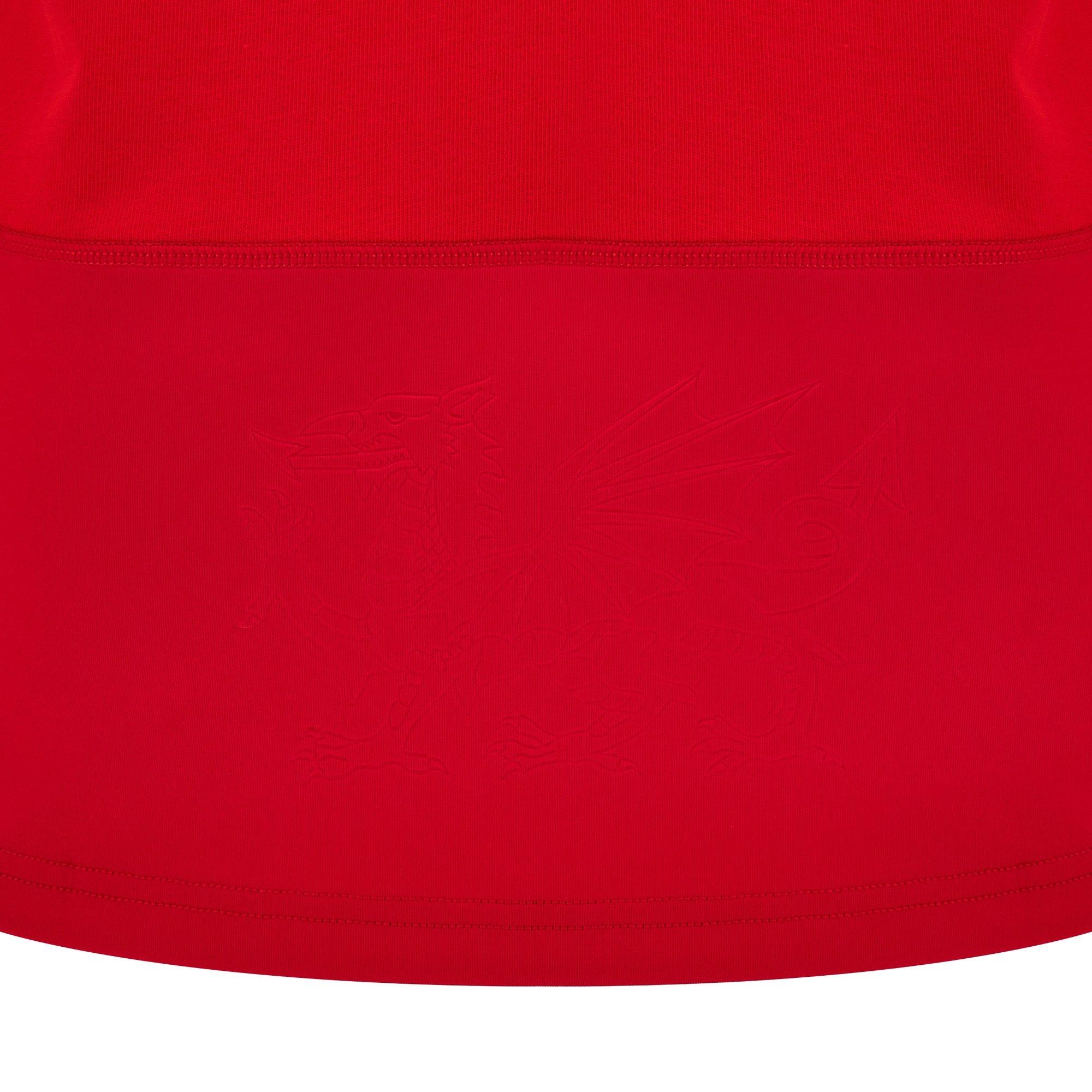 Red/White - Macron - Welsh Rugby Union Home Shirt 2024 Womens - 5