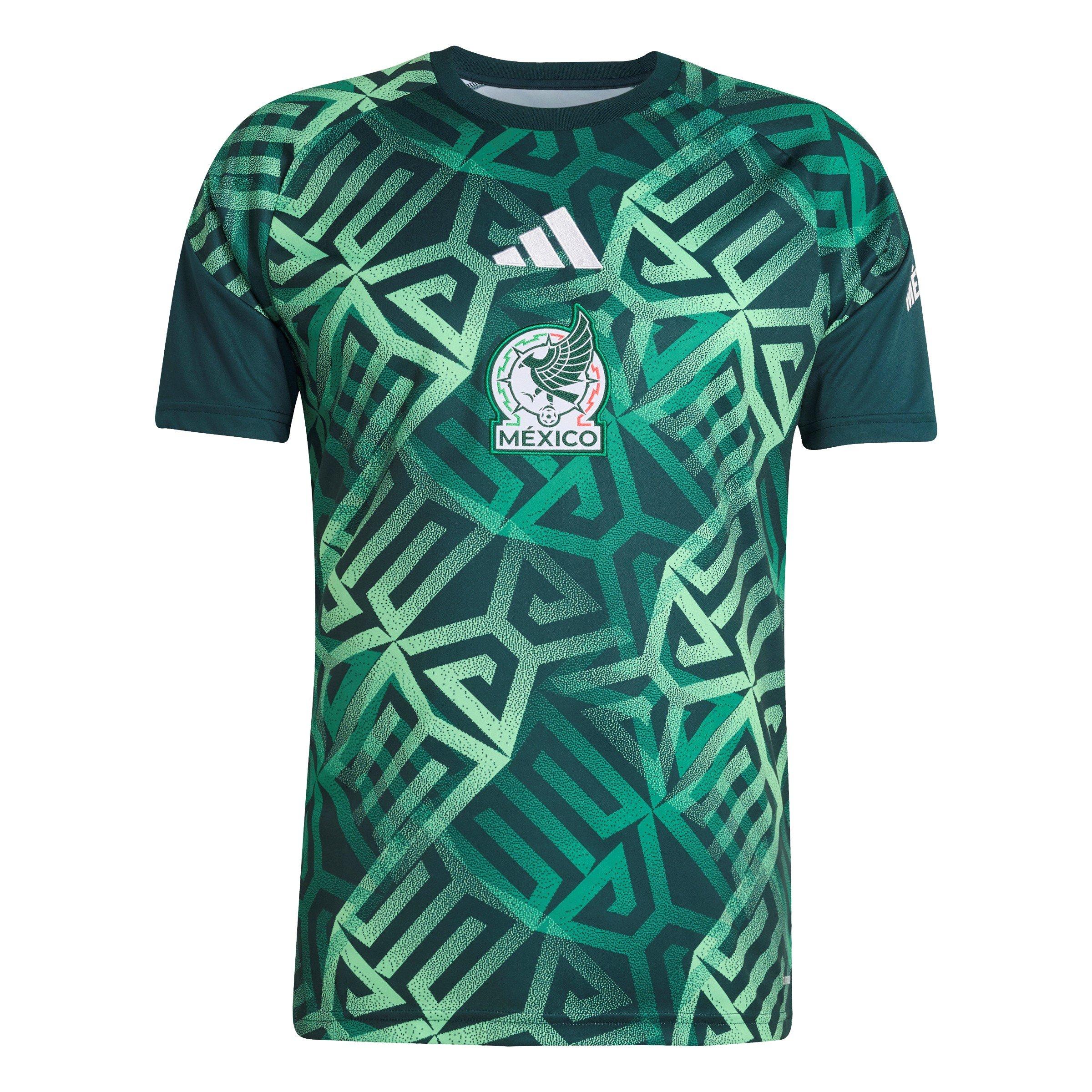 Groen/Wit - adidas - Mens Mexico 2026 Pre-Match Short Sleeve T-Shirt - 1