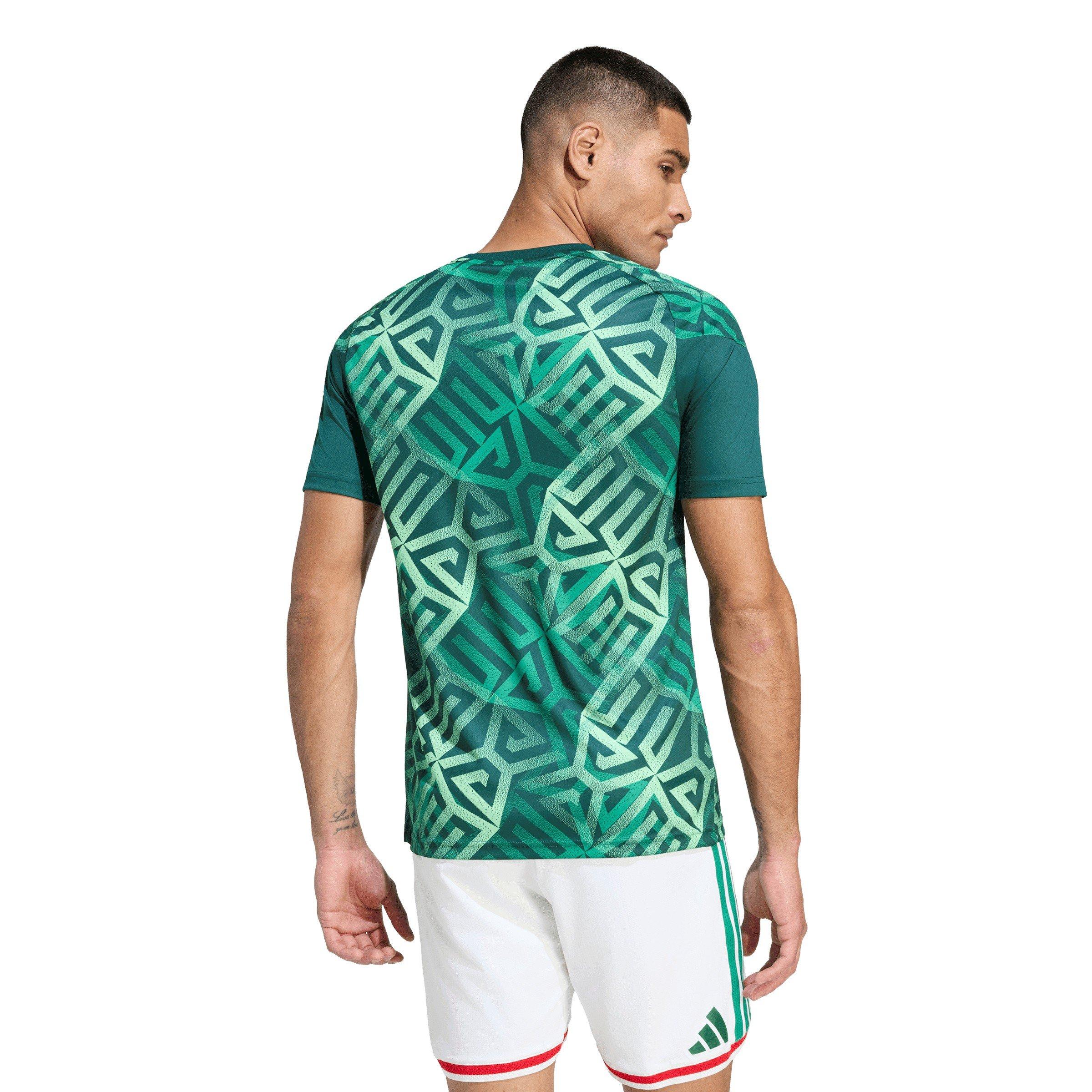 Groen/Wit - adidas - Mens Mexico 2026 Pre-Match Short Sleeve T-Shirt - 4