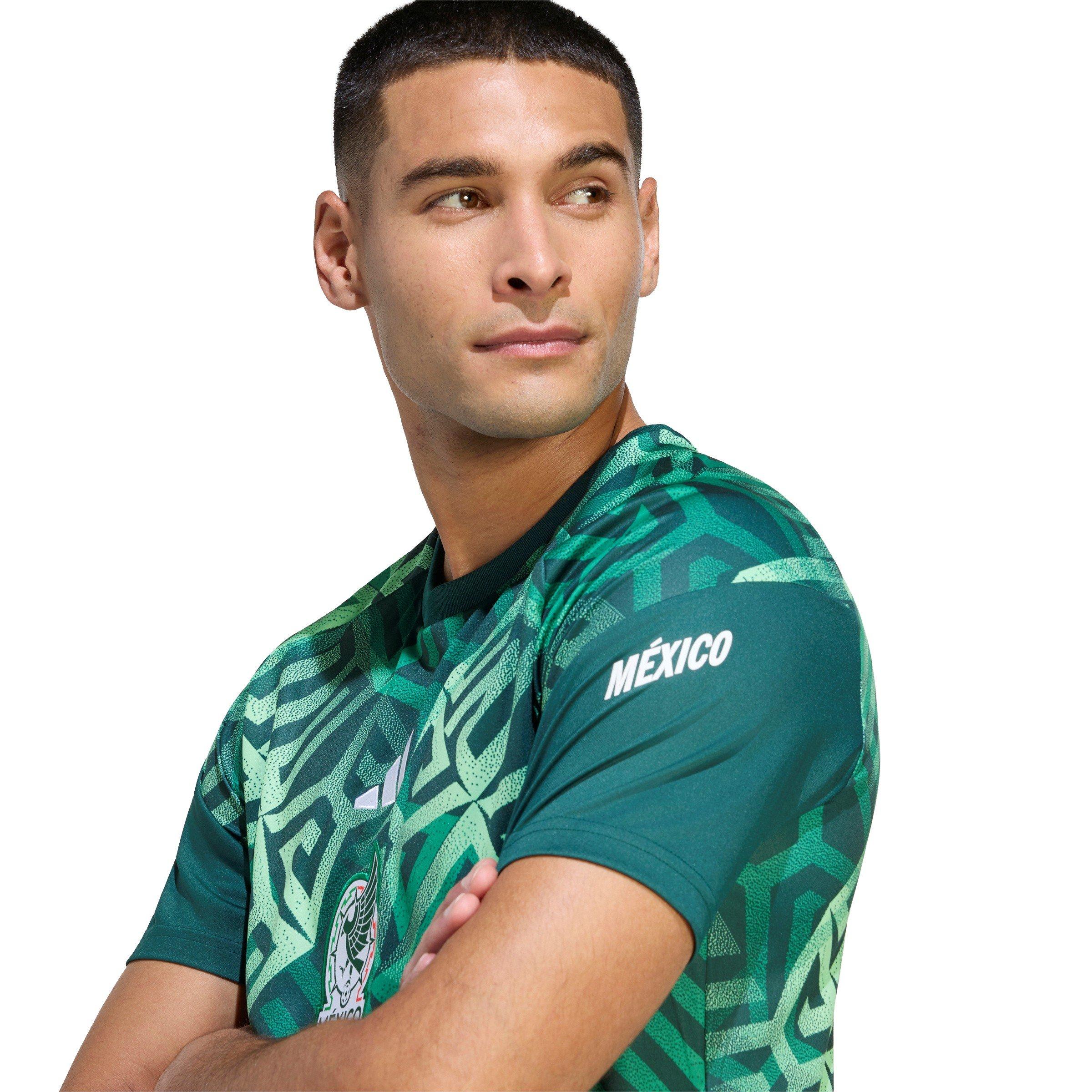 Groen/Wit - adidas - Mens Mexico 2026 Pre-Match Short Sleeve T-Shirt - 5