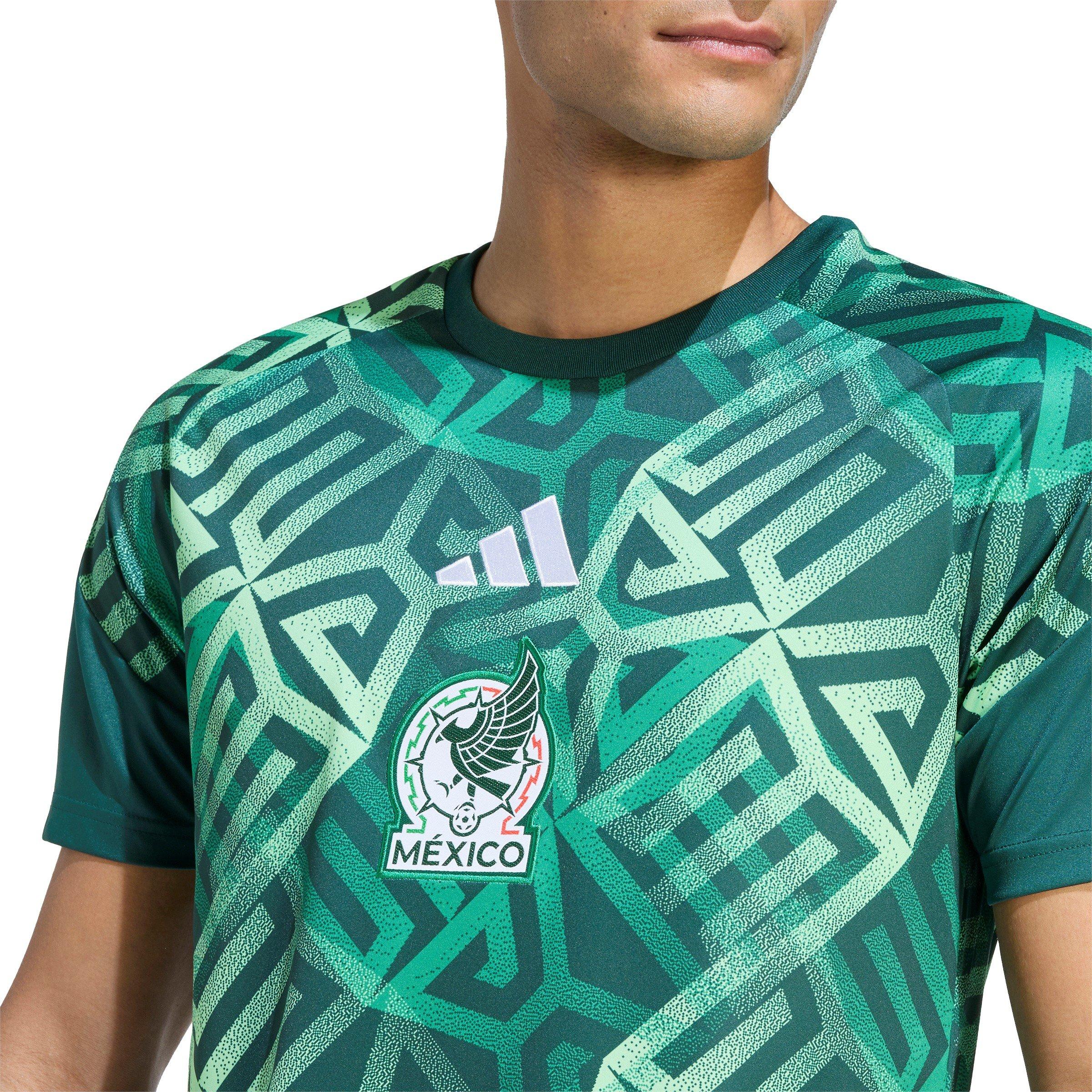 Groen/Wit - adidas - Mens Mexico 2026 Pre-Match Short Sleeve T-Shirt - 6