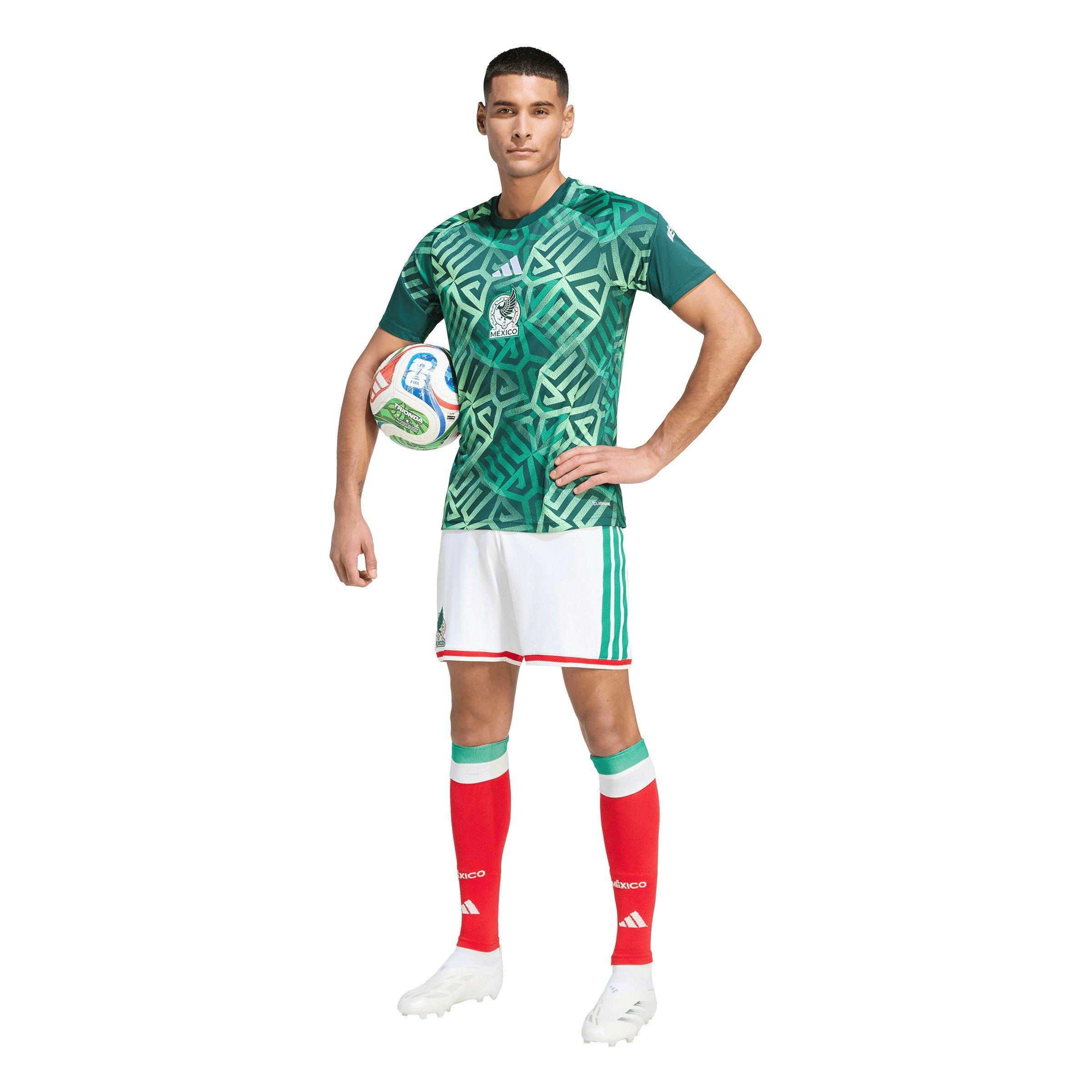 Groen/Wit - adidas - Mens Mexico 2026 Pre-Match Short Sleeve T-Shirt - 7
