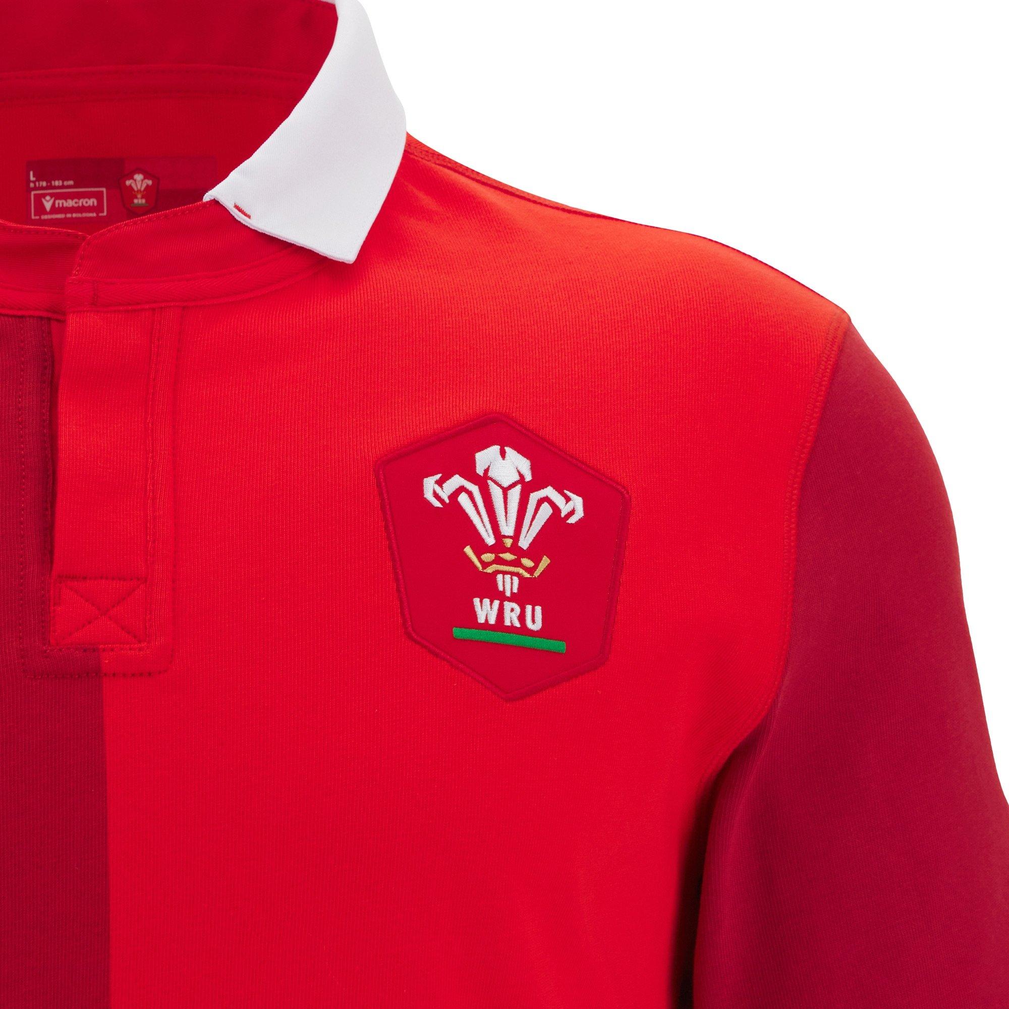 Red - Macron - Wales Rugby Home Shirt 2025 Adults - 3