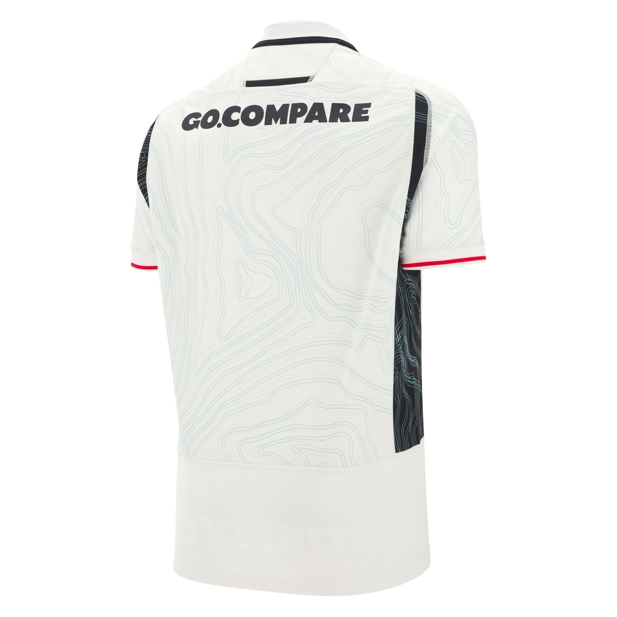 White/Blk/Red - Macron - Wales Rugby Union Away Shirt 2025 Adults - 2