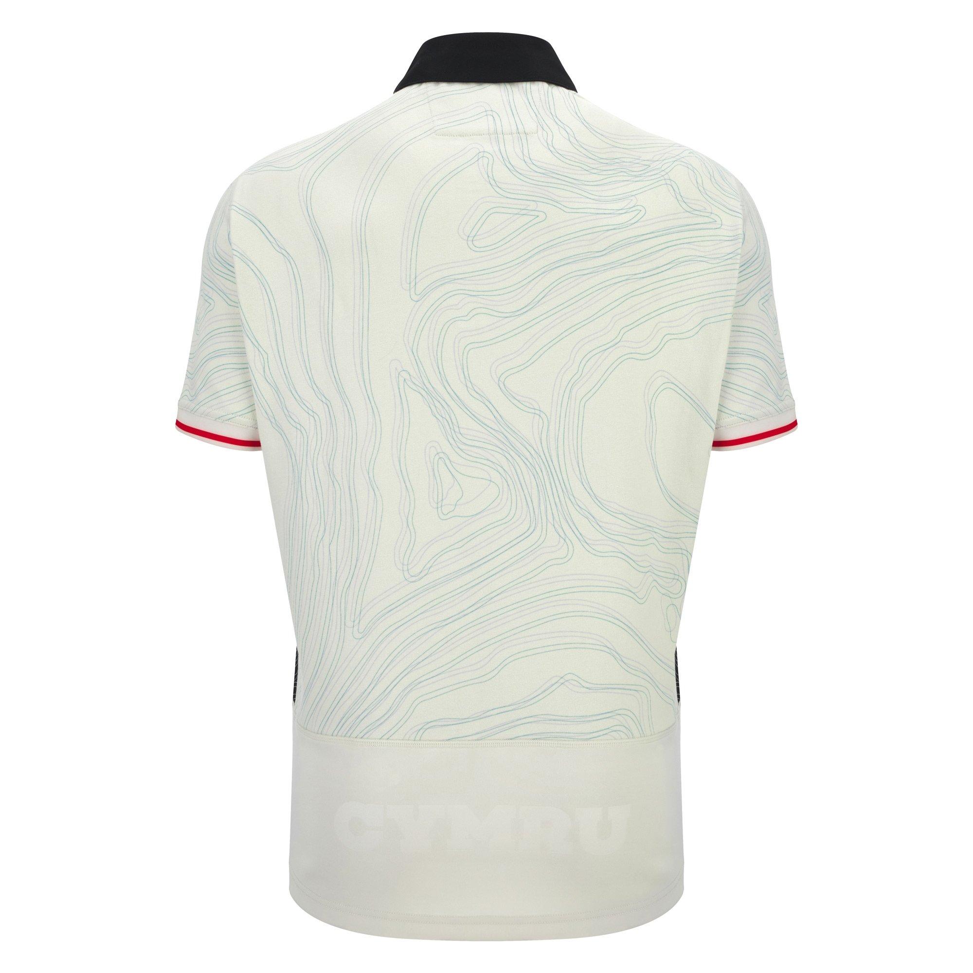 White/Blk/Red - Macron - Wales Rugby Union Away Shirt 2025 Adults - 2