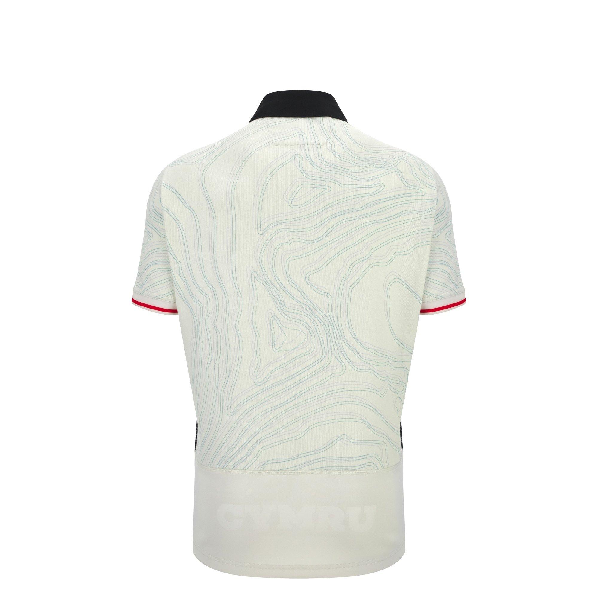 White/Blk/Red - Macron - Wales Rugby Union Away Shirt 2025 Juniors - 2