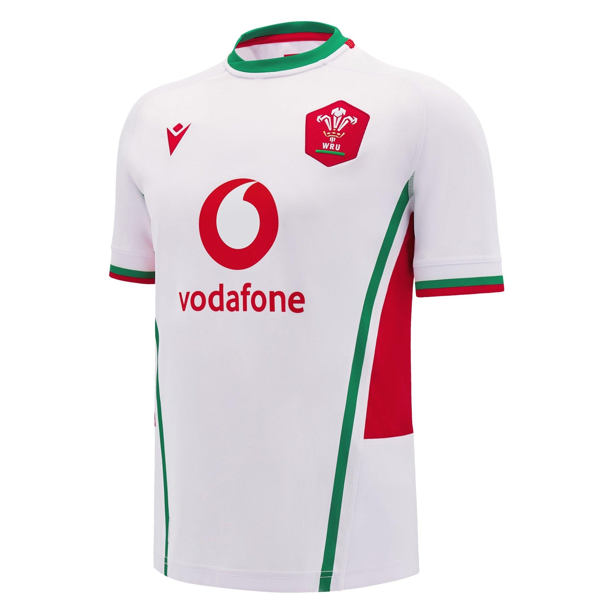 Branco/Verde - Macron - Welsh Rugby Union Away Shirt 2024 Adults - 1