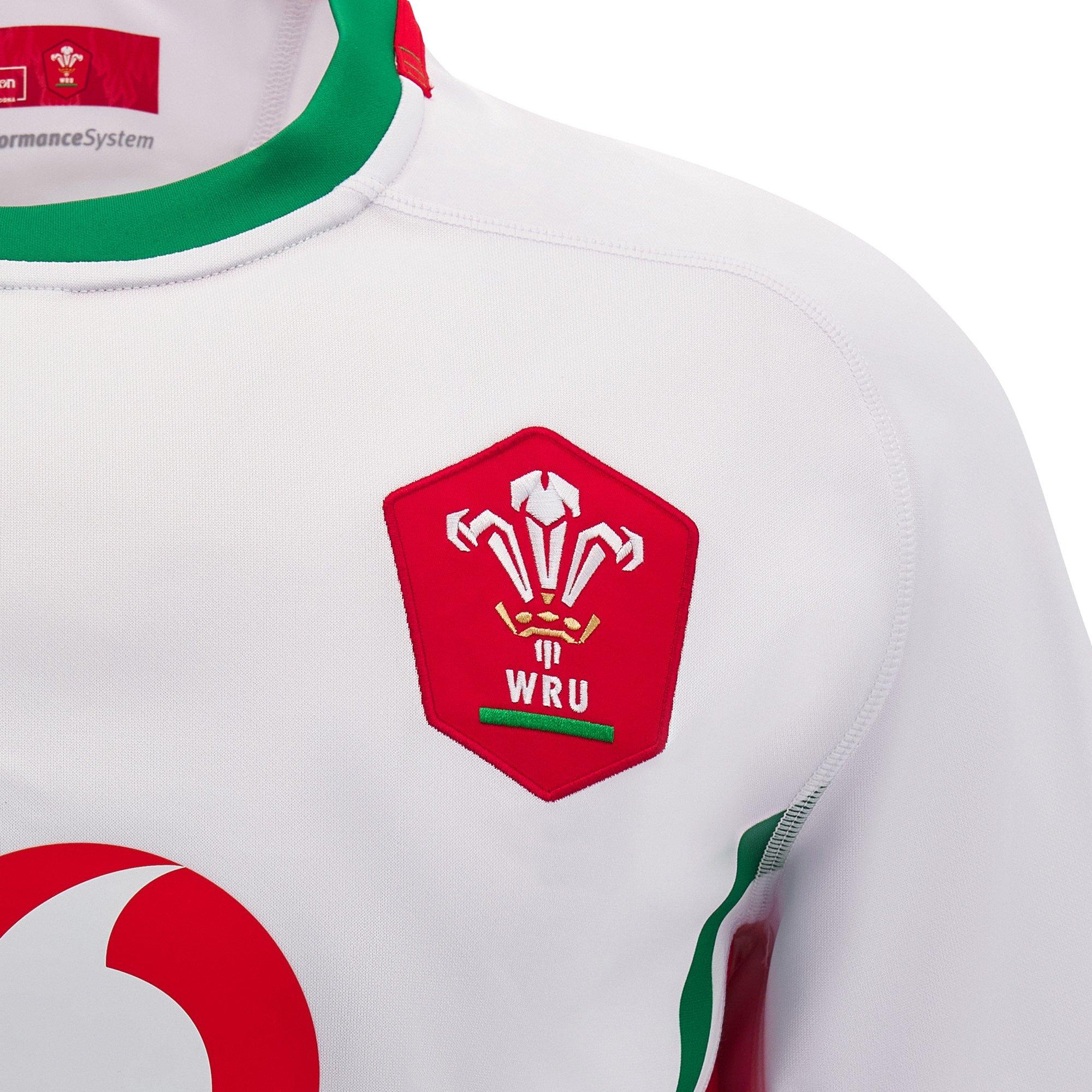 Bijelo/Zeleno - Macron - Welsh Rugby Union Away Shirt 2024 Adults - 3
