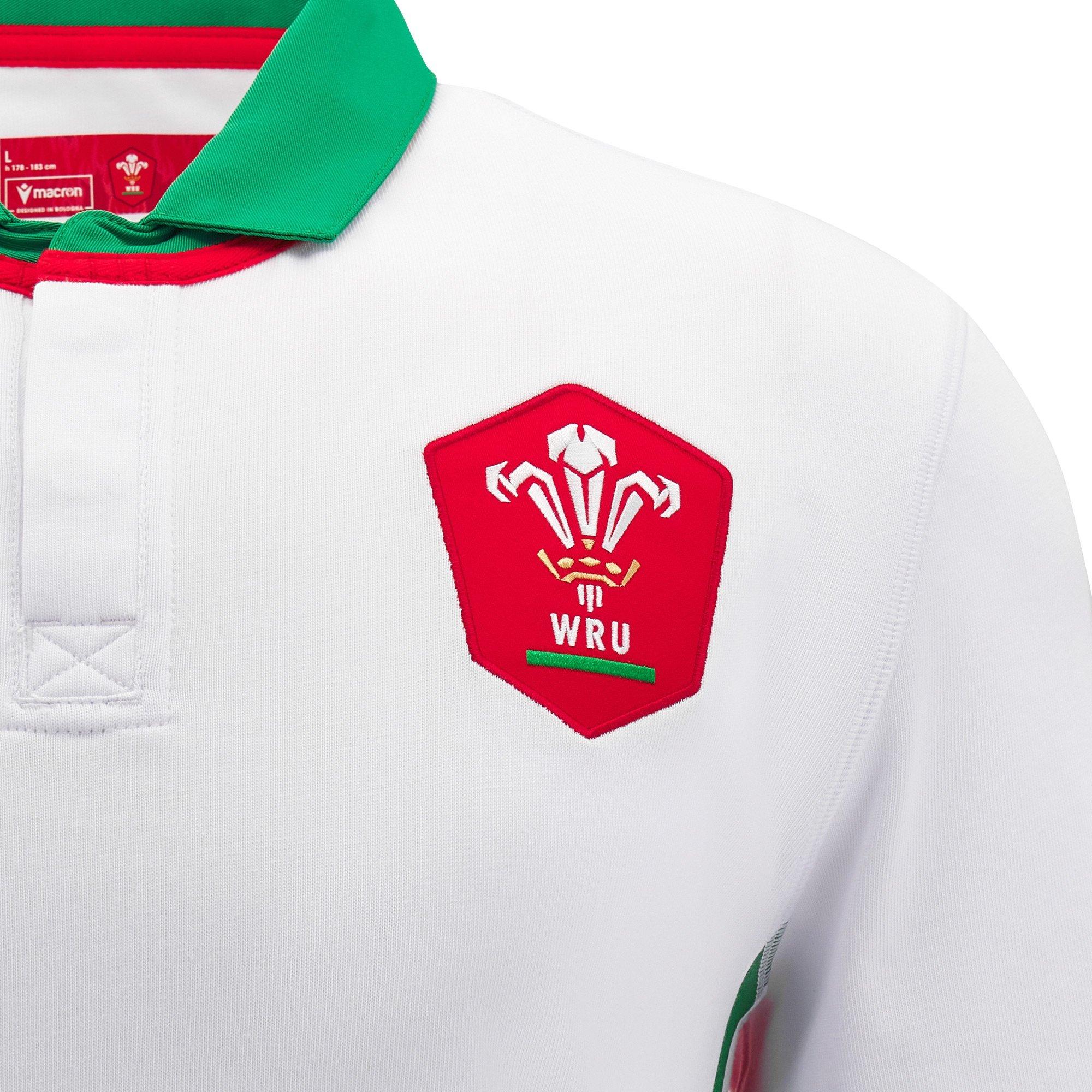 Weiß/Grün - Macron - Welsh Rugby Union Away Shirt 2024 Adults - 3