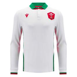 Macron Welsh Rugby Union Long Sleeve Away Shirt 2024 Adults