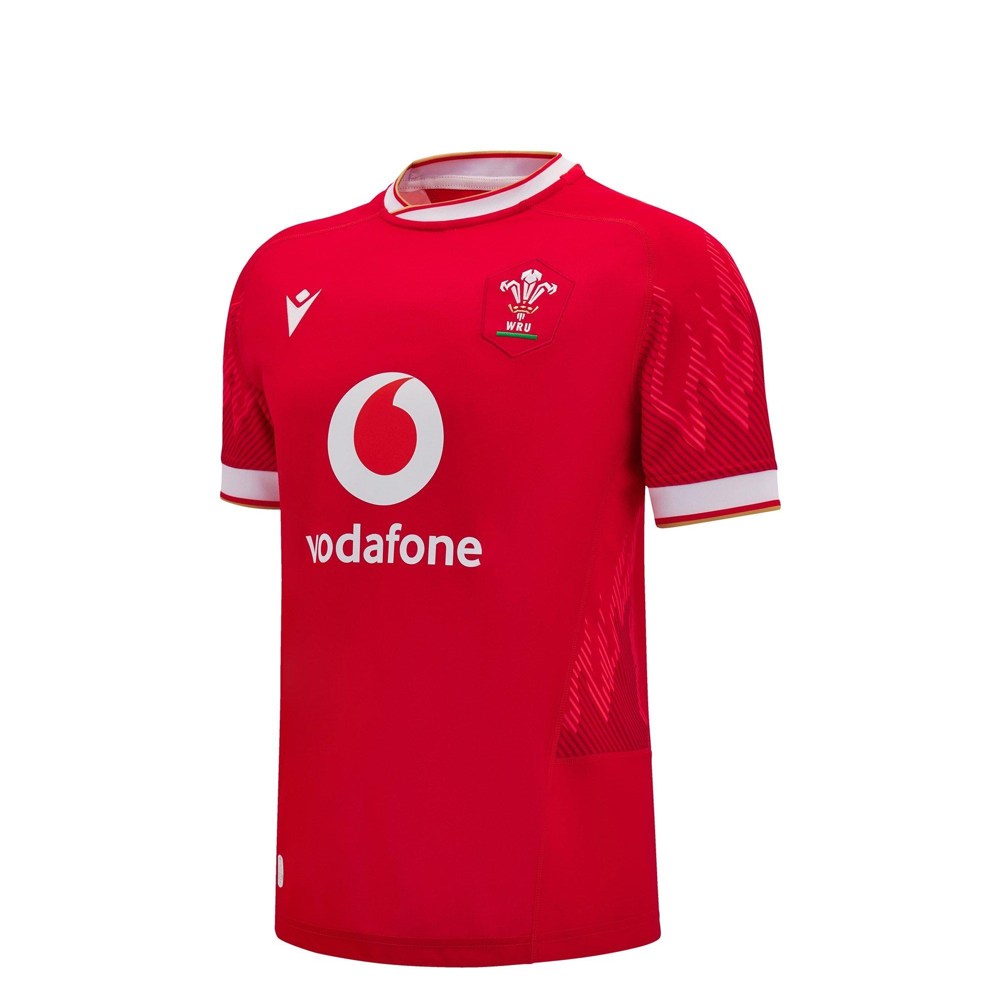 Red/White - Macron - Welsh Rugby Union Home Shirt 2024 Juniors - 1