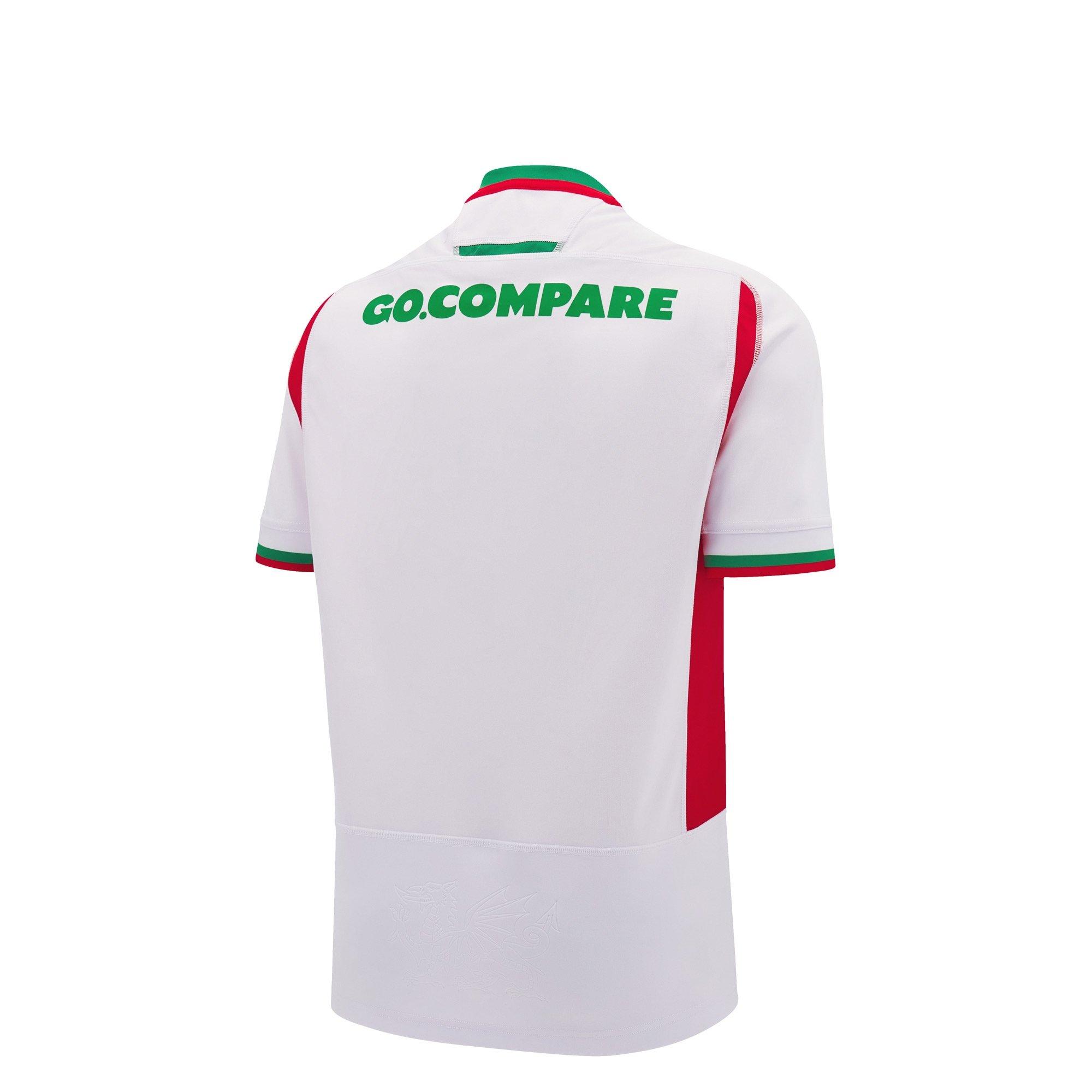 White/Green - Macron - Wales Rugby Away Shirt 2024 Juniors - 2