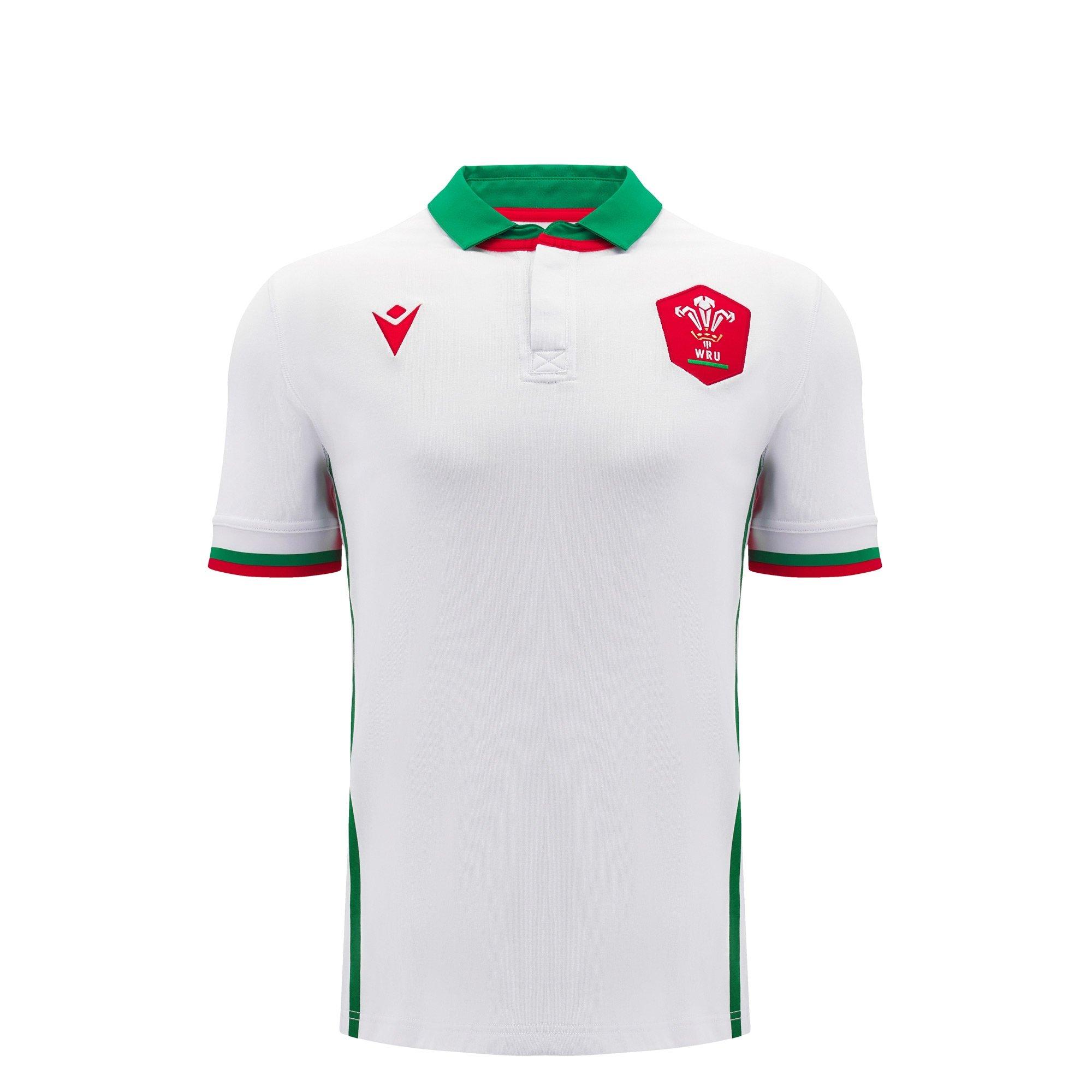 Weiß/Grün - Macron - Welsh Rugby Union Away Shirt 2024 Juniors - 1
