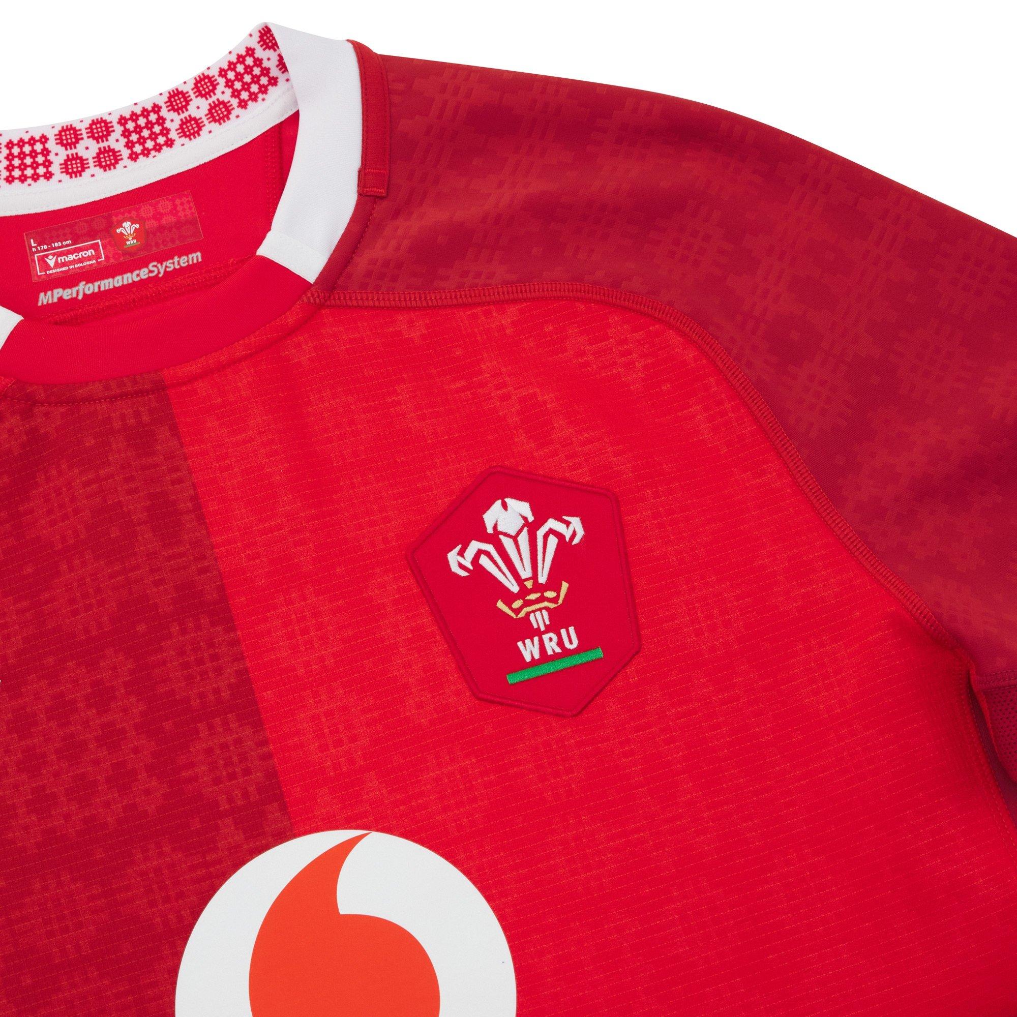 Red - Macron - Wales Rugby Home Shirt 2025 Adults - 3