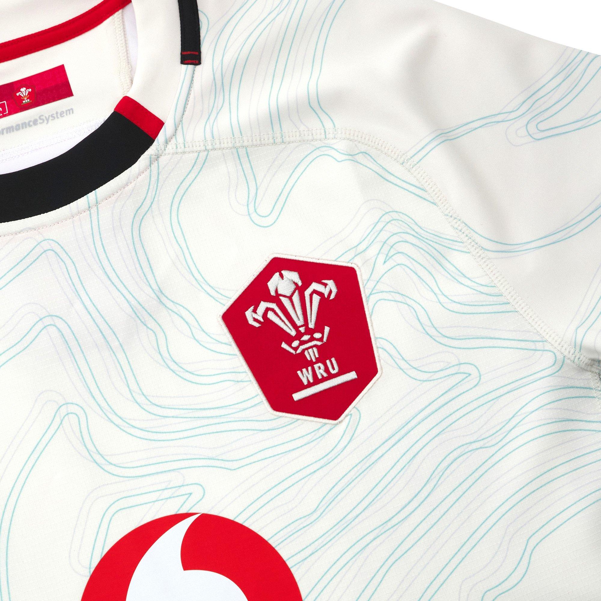 White/Blk/Red - Macron - Wales Rugby Union Away Shirt 2025 Adults - 3