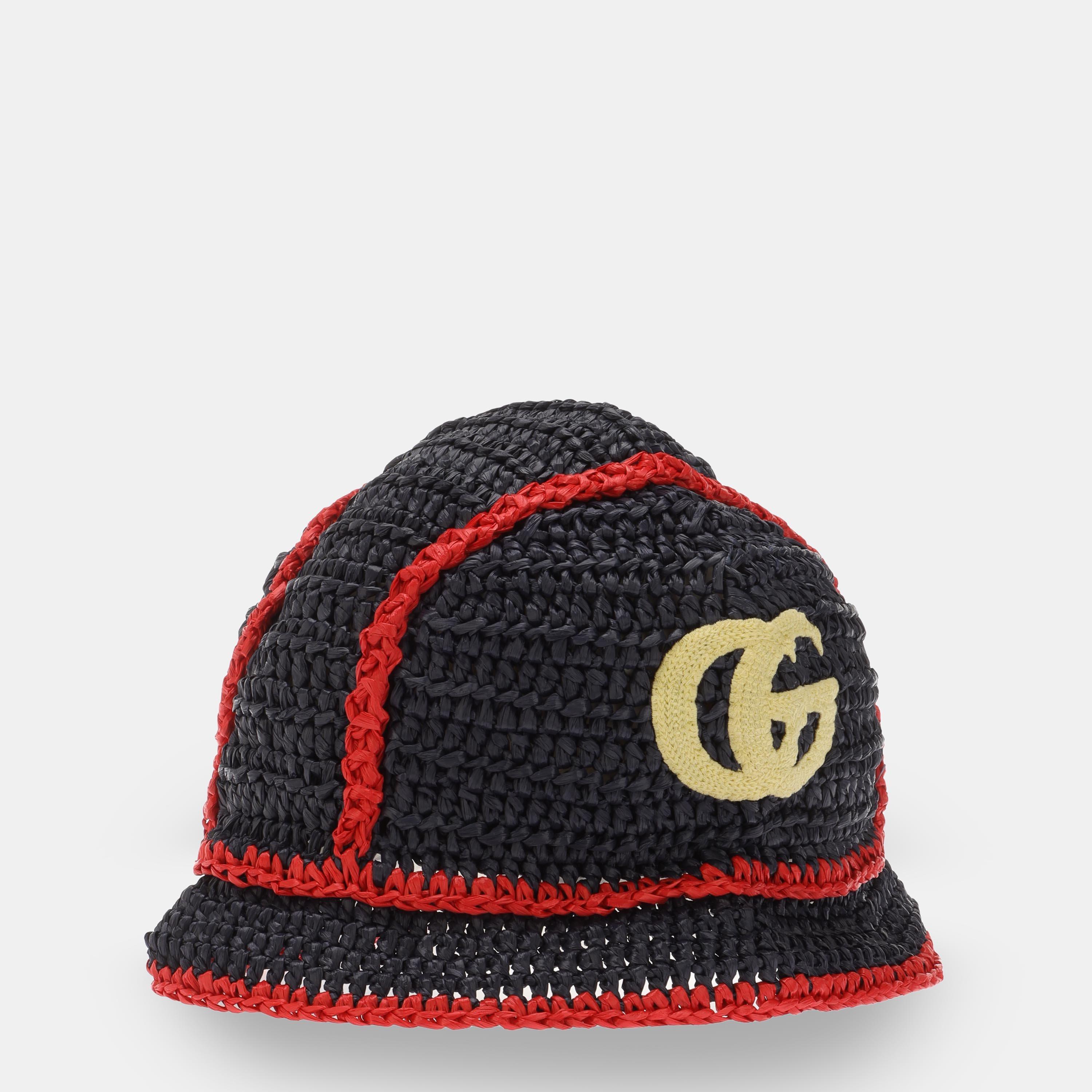 Gucci Women's Bucket Hat - Blu/Rosso - Med/Lge