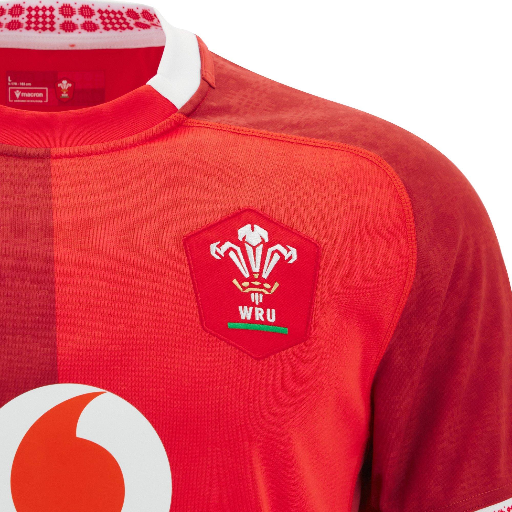 Red - Macron - Wales Rugby Union Home Shirt 2025 Adults - 3