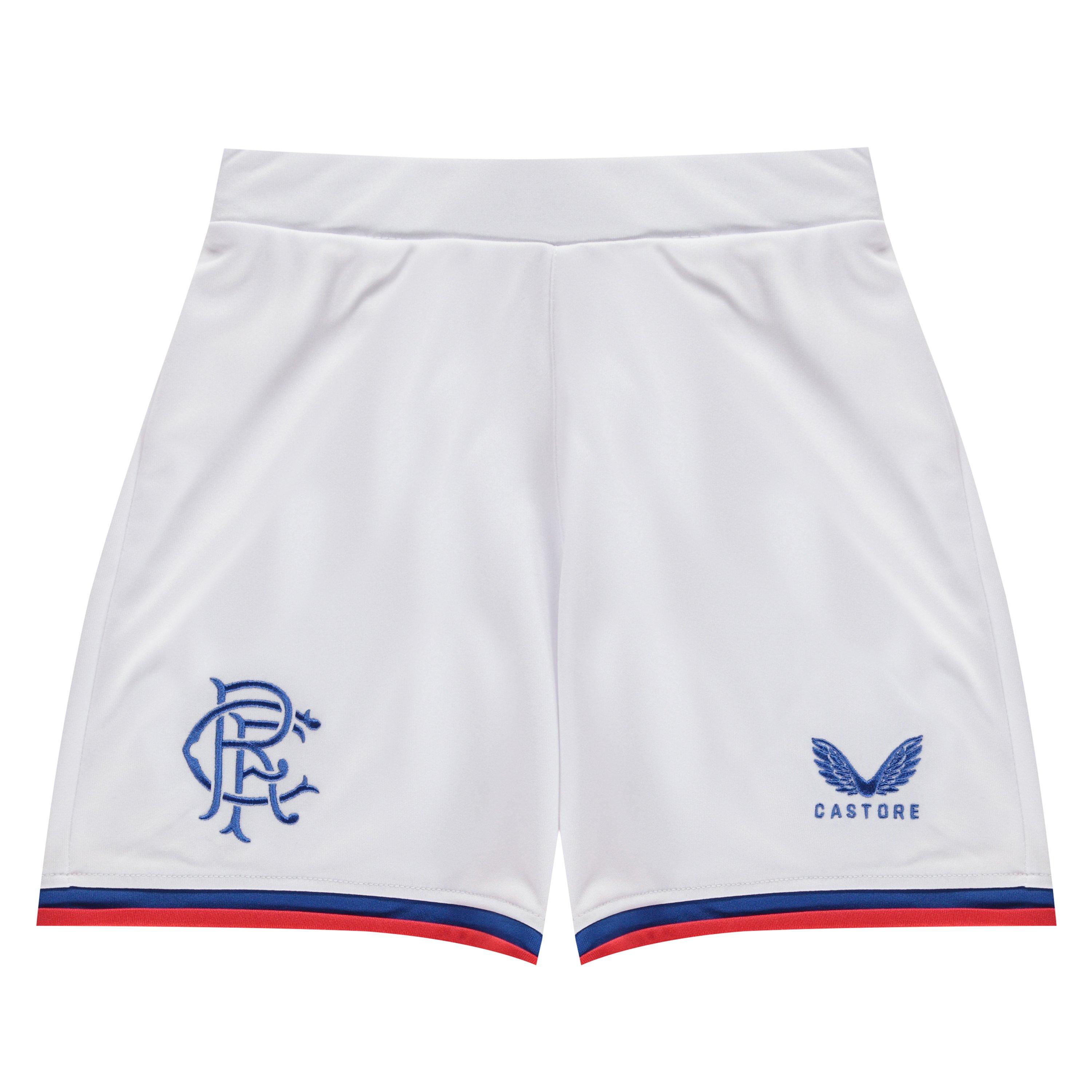 Castore Boys Rangers Fc Away Shorts Juniors - White/Red - JL
