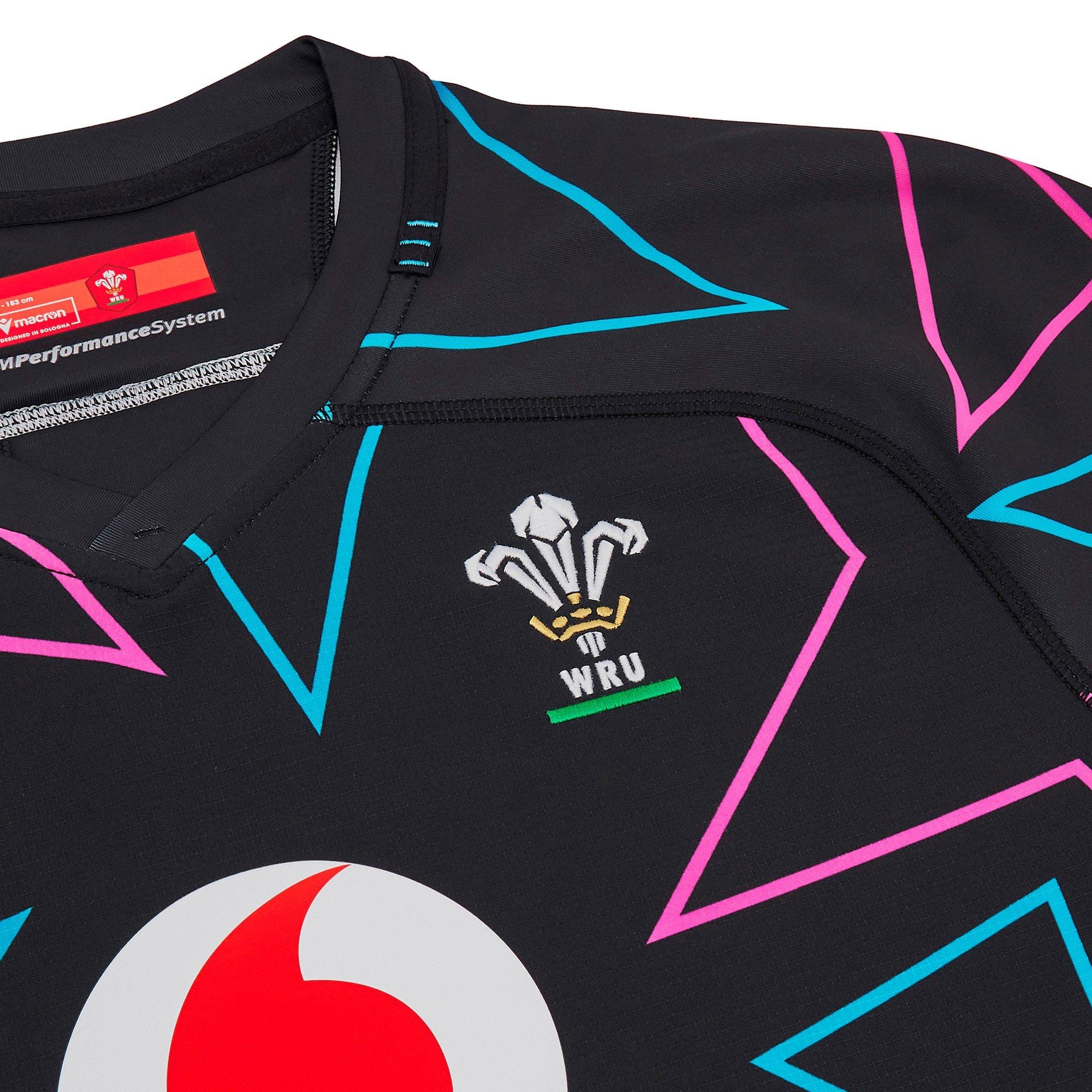 Black - Macron - Wales Rugby Away Pathway Shirt 2025 Adults - 3