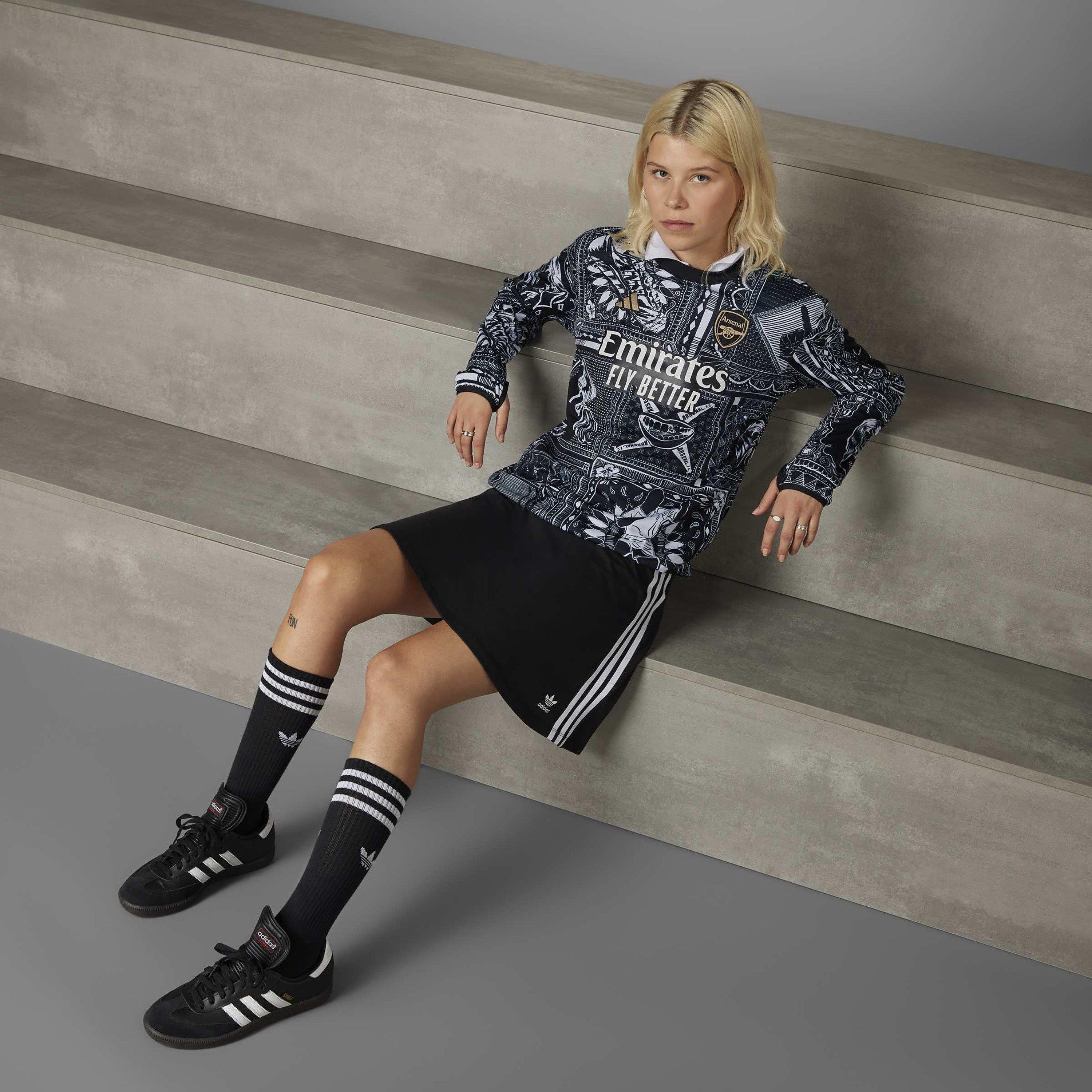 Black - adidas - adidas Arsenal Ian Wright Pre-Match Top - 5