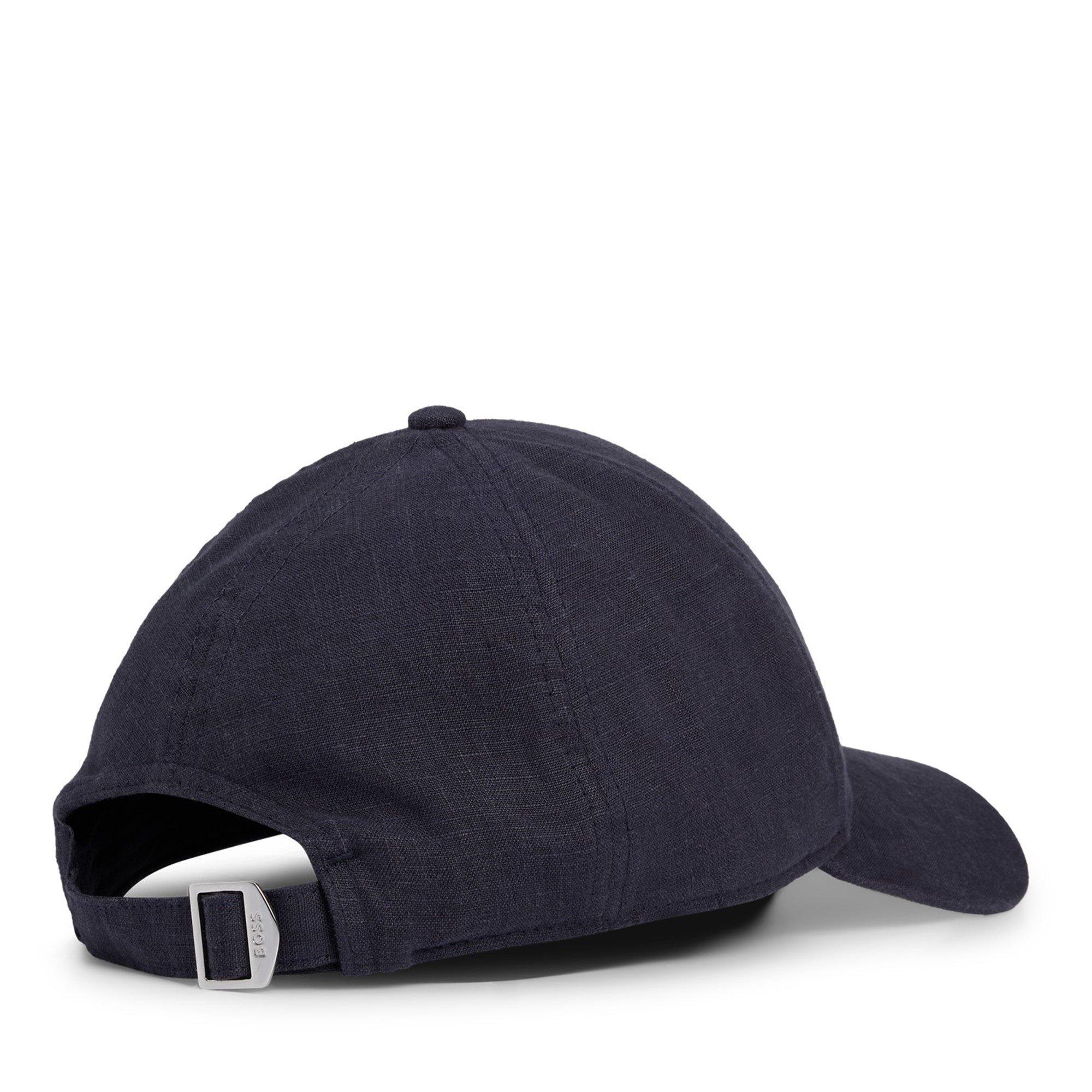 Dark Blue 404 - Boss - BOSS Linen Baseball Cap with Iconic Logo Detail - 4