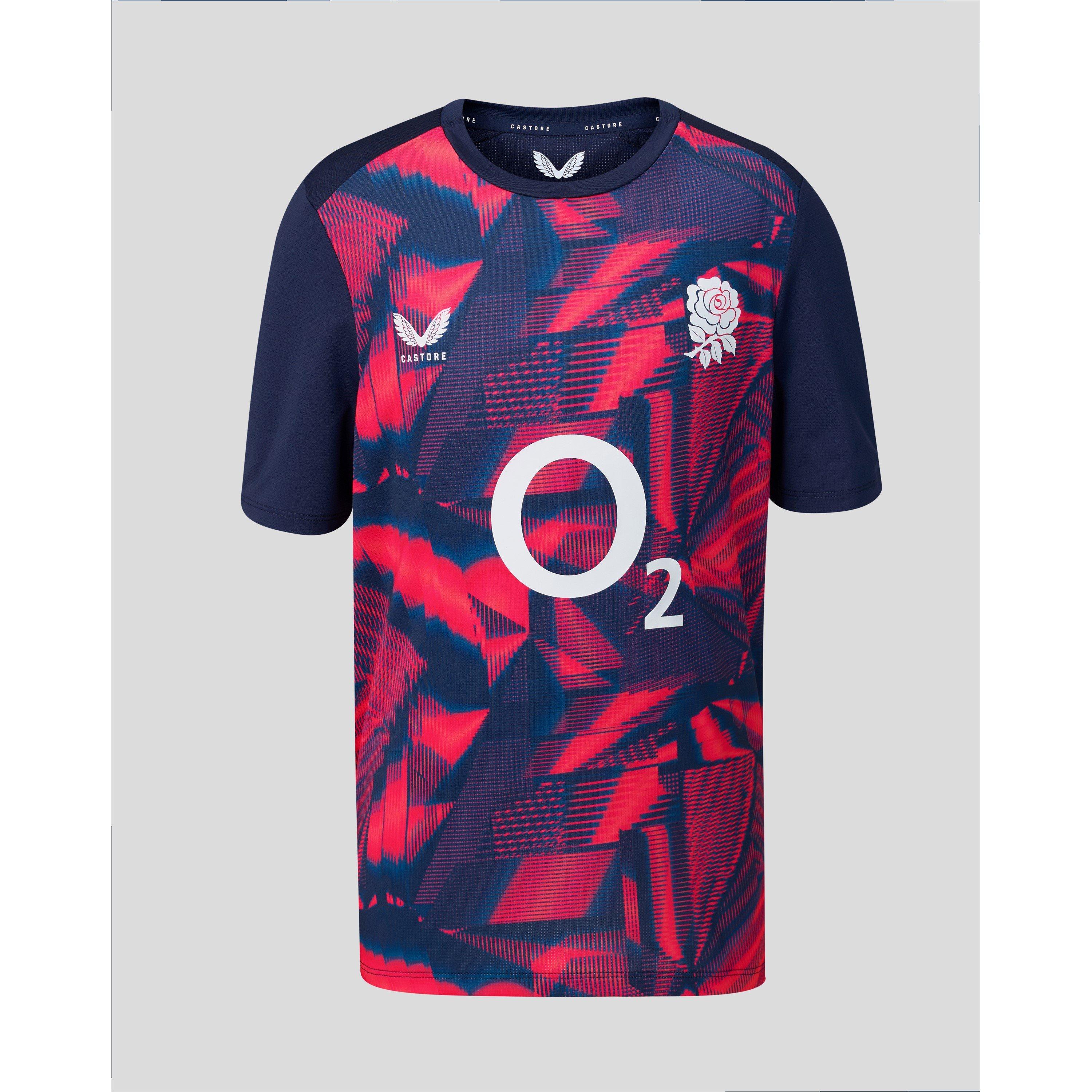 Opal/Diva Pink - Castore - Kids England Rugby 2026 Prematch Shirt