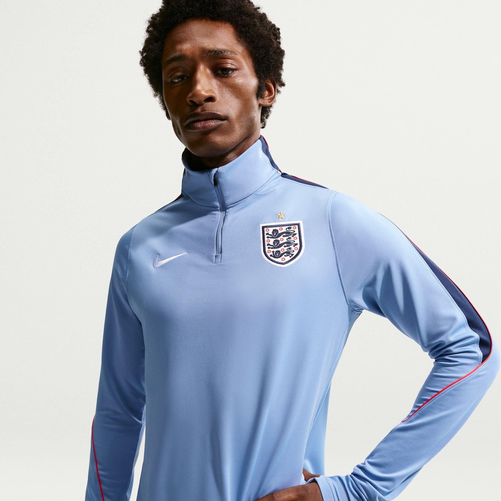 Blue/Navy - Nike - Men's England International Licensed Drill Top - 1