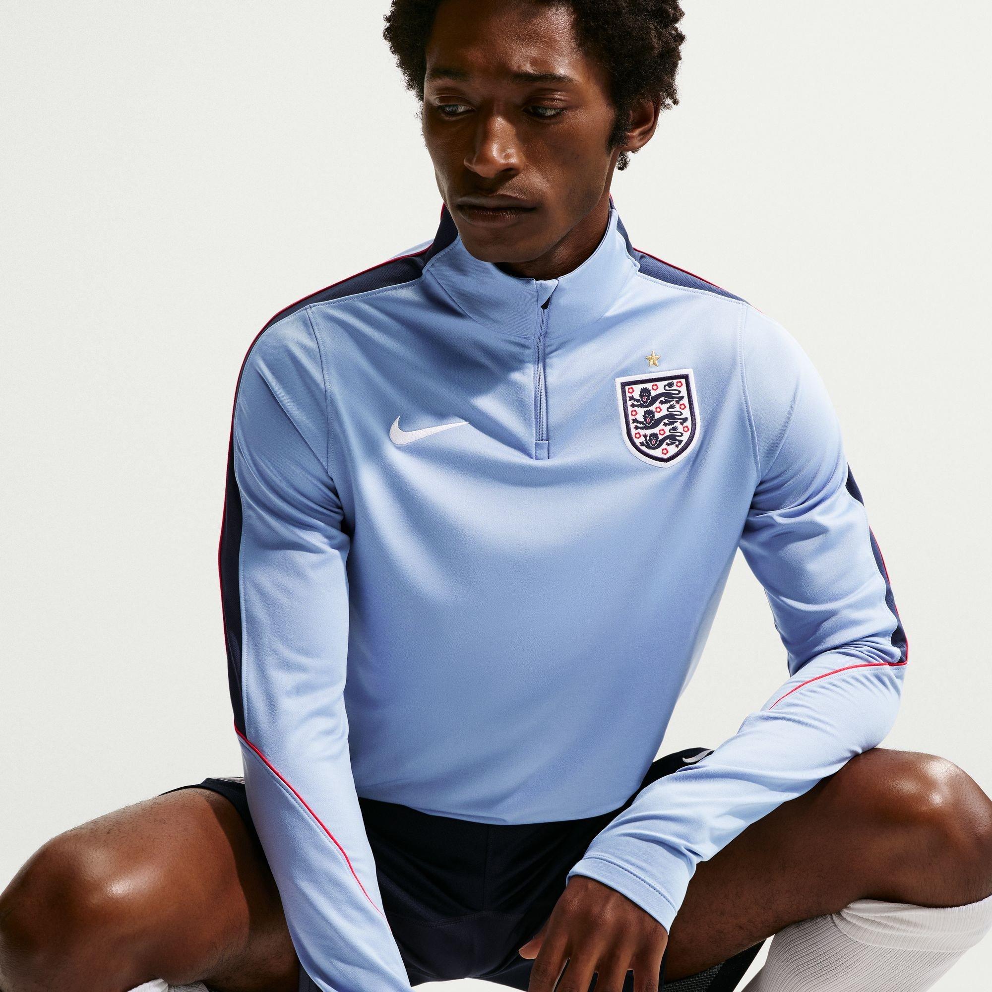 Blue/Navy - Nike - Men's England International Licensed Drill Top - 3