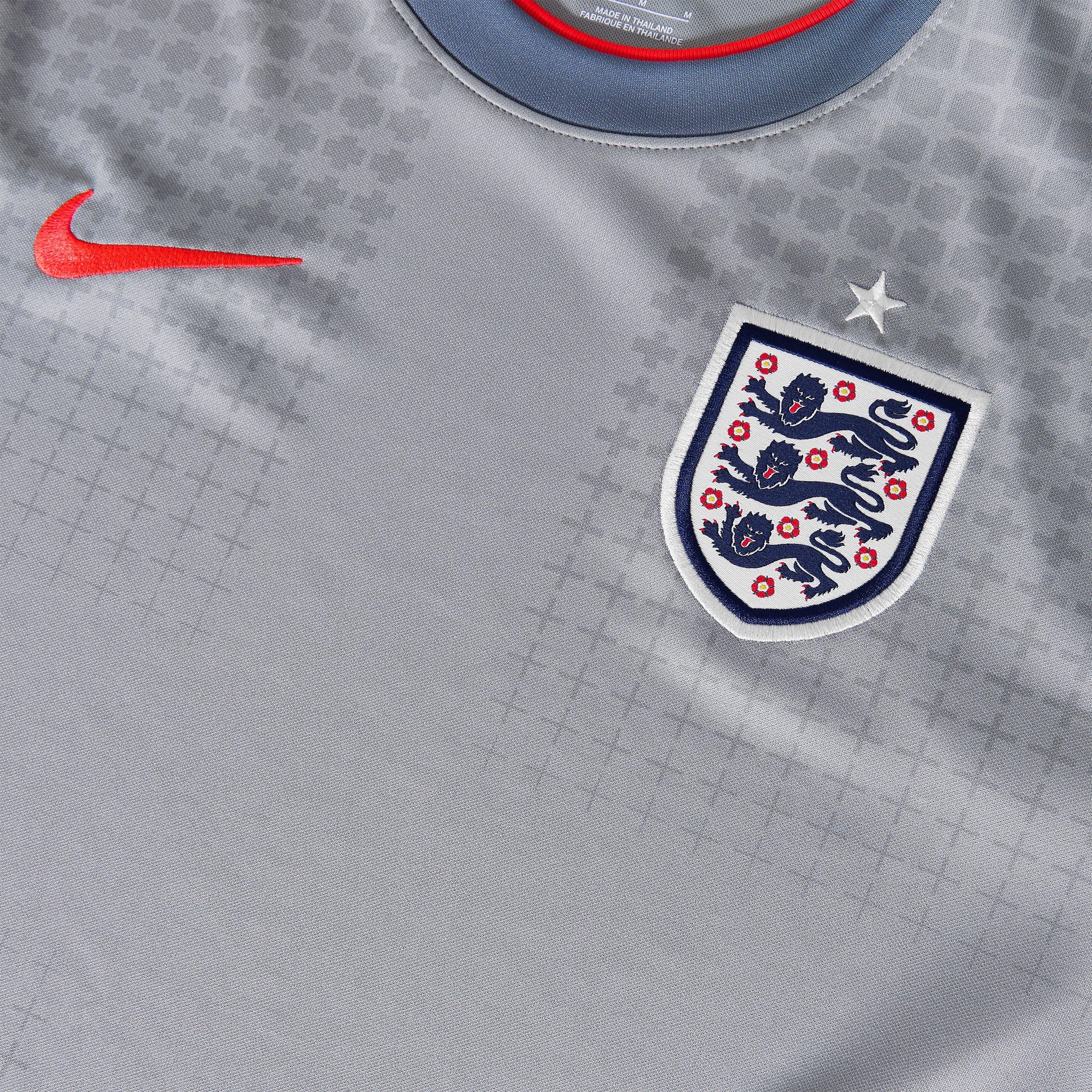 Grey/Red - Nike - Mens England x Palace 2026 Pre-Match Short Sleeve Jersey - 4