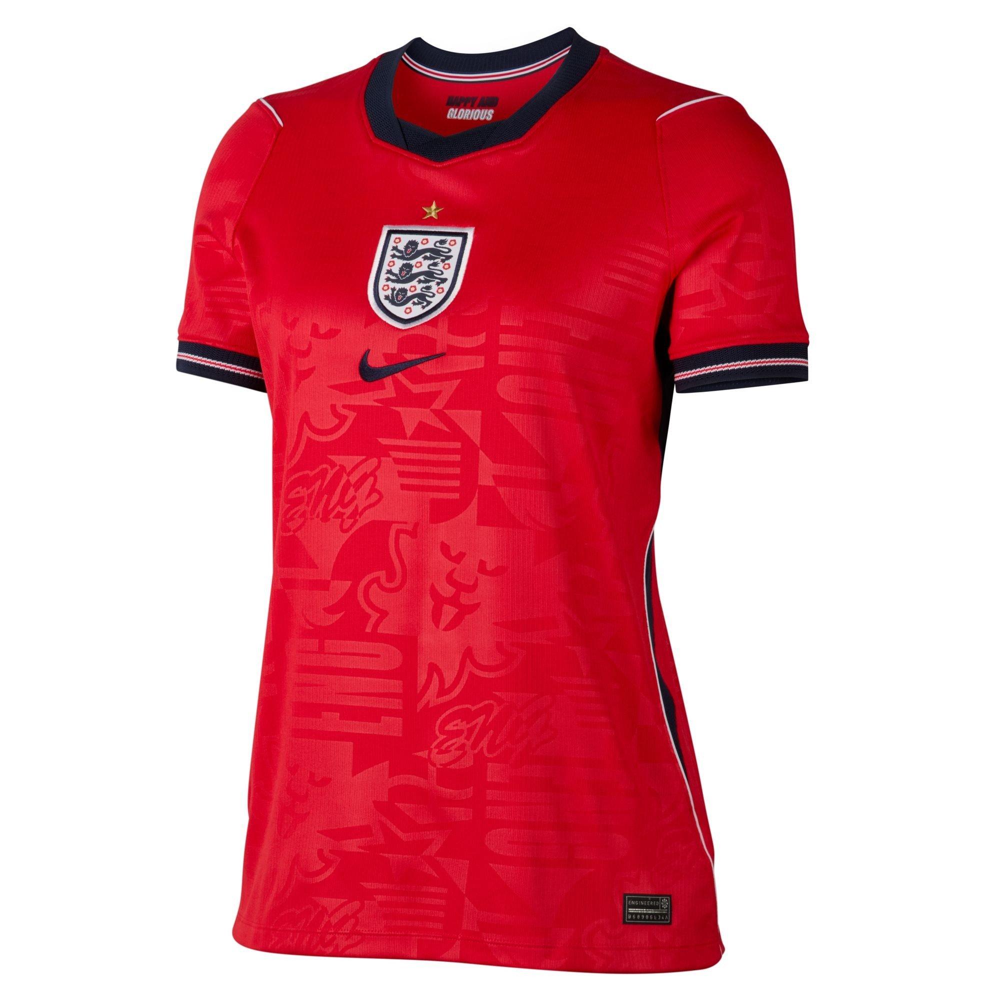 Nike Women's England Away Shirt World Cup 2026 - Red/Navy - 12 (M)