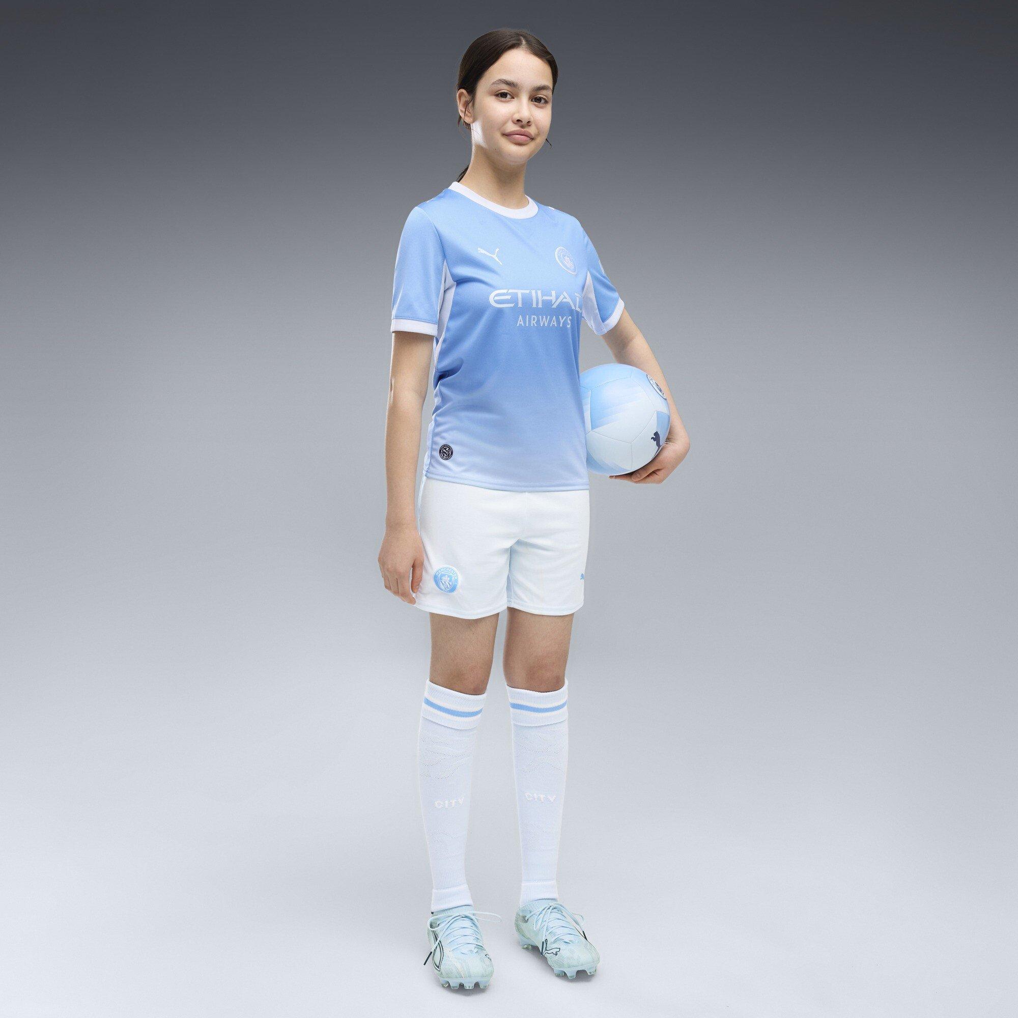 White/Blue - Puma - Manchester City Home Short 2026/27 Juniors - 5