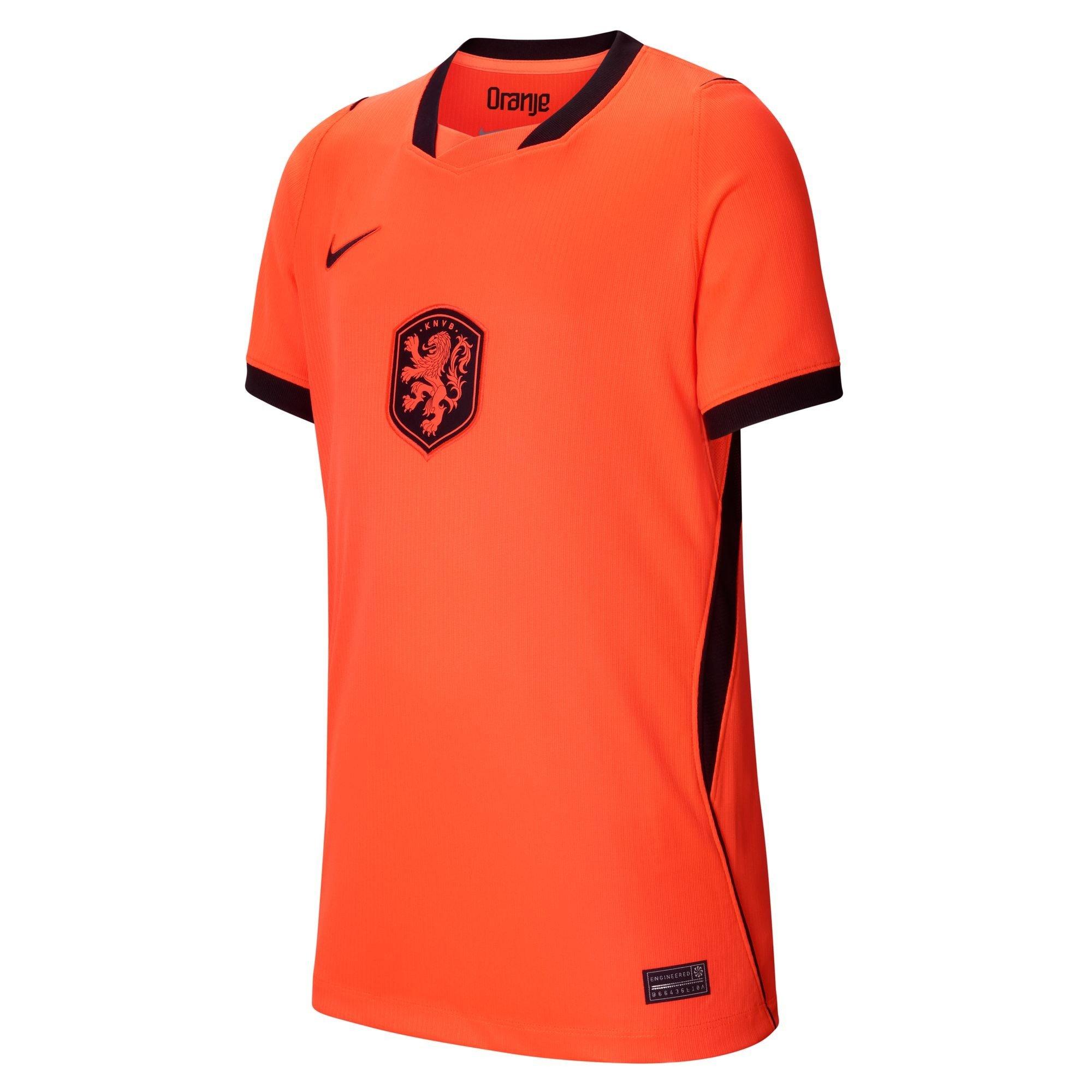 Nike Boys Kids' Netherlands Fifa World Cup 2026™ Football Shirt - Orange/Black - 9-10 (M)