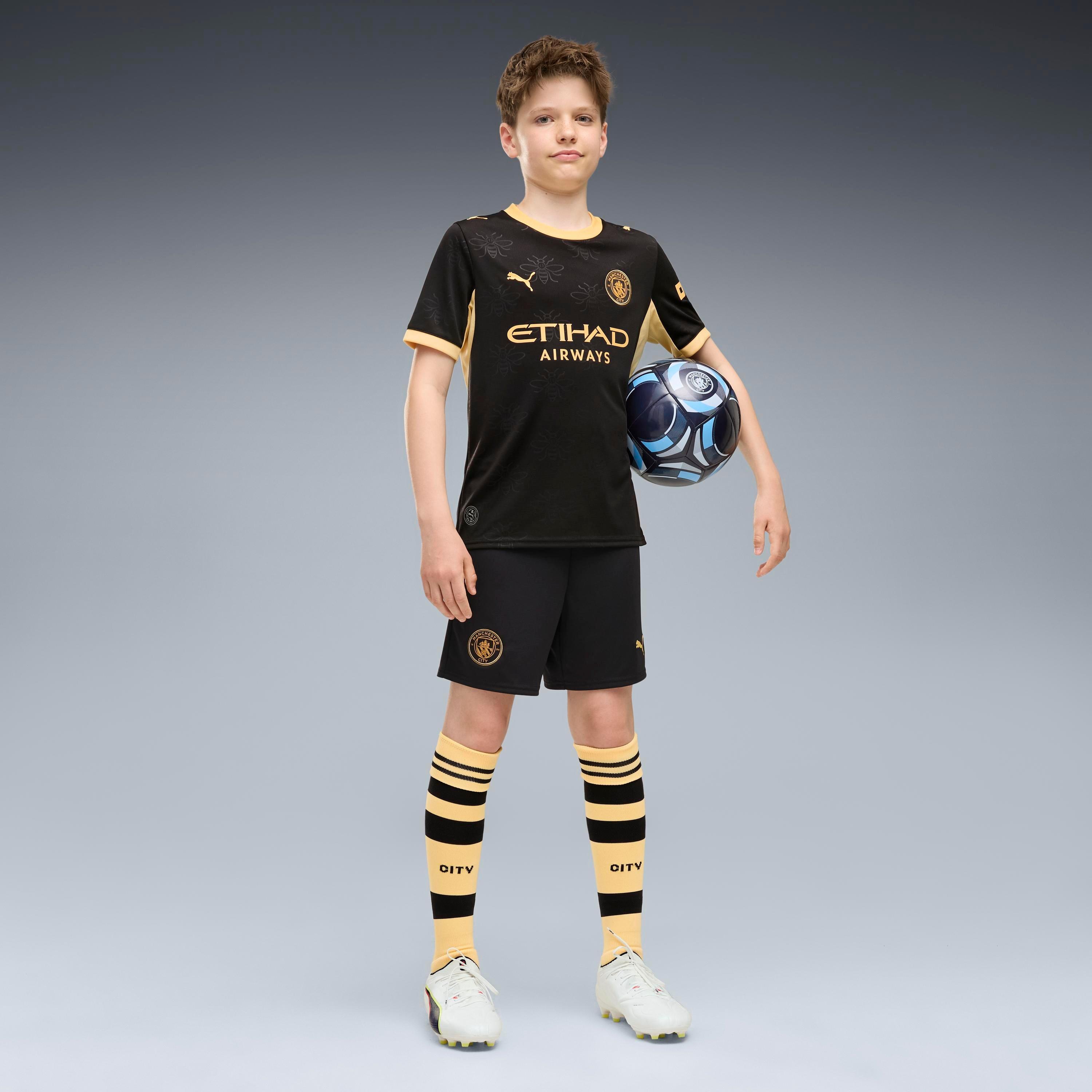 Black/Yellow - Puma - Manchester City Away Short 2026/27 Juniors - 5
