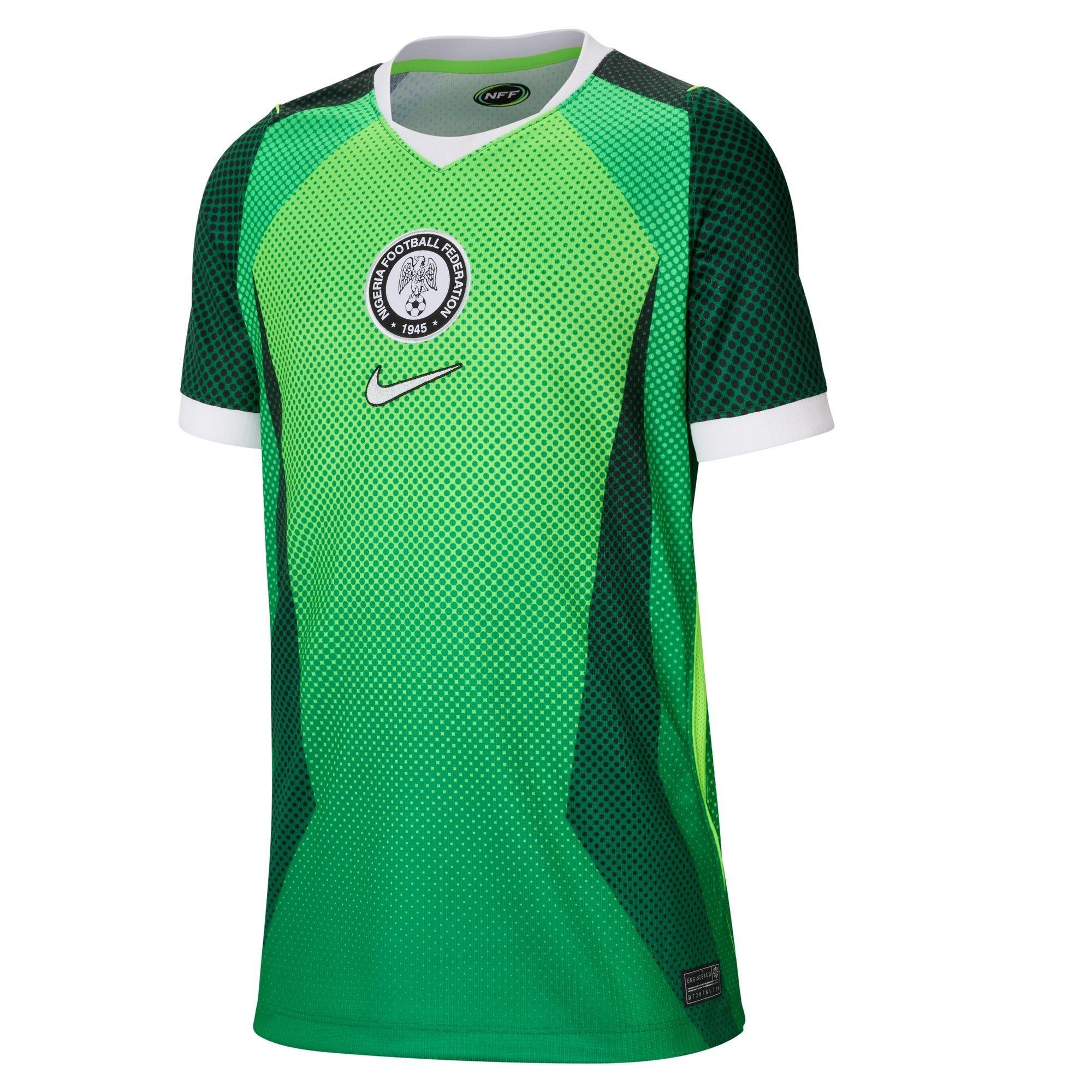 Nike Boys Kids' Nigeria Fifa World Cup 2026™ Football Shirt - Green/White - 13 (XL)