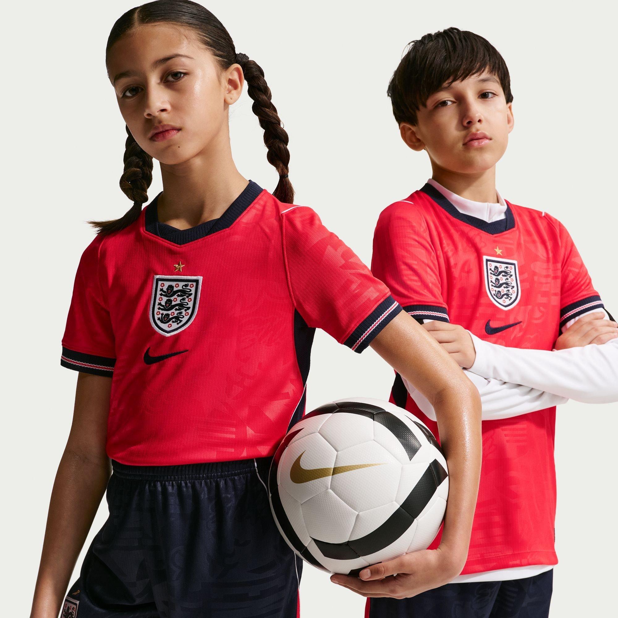 Rood/Marineblauw - Nike - Kids' England 2026 Away Football Shirt - 3