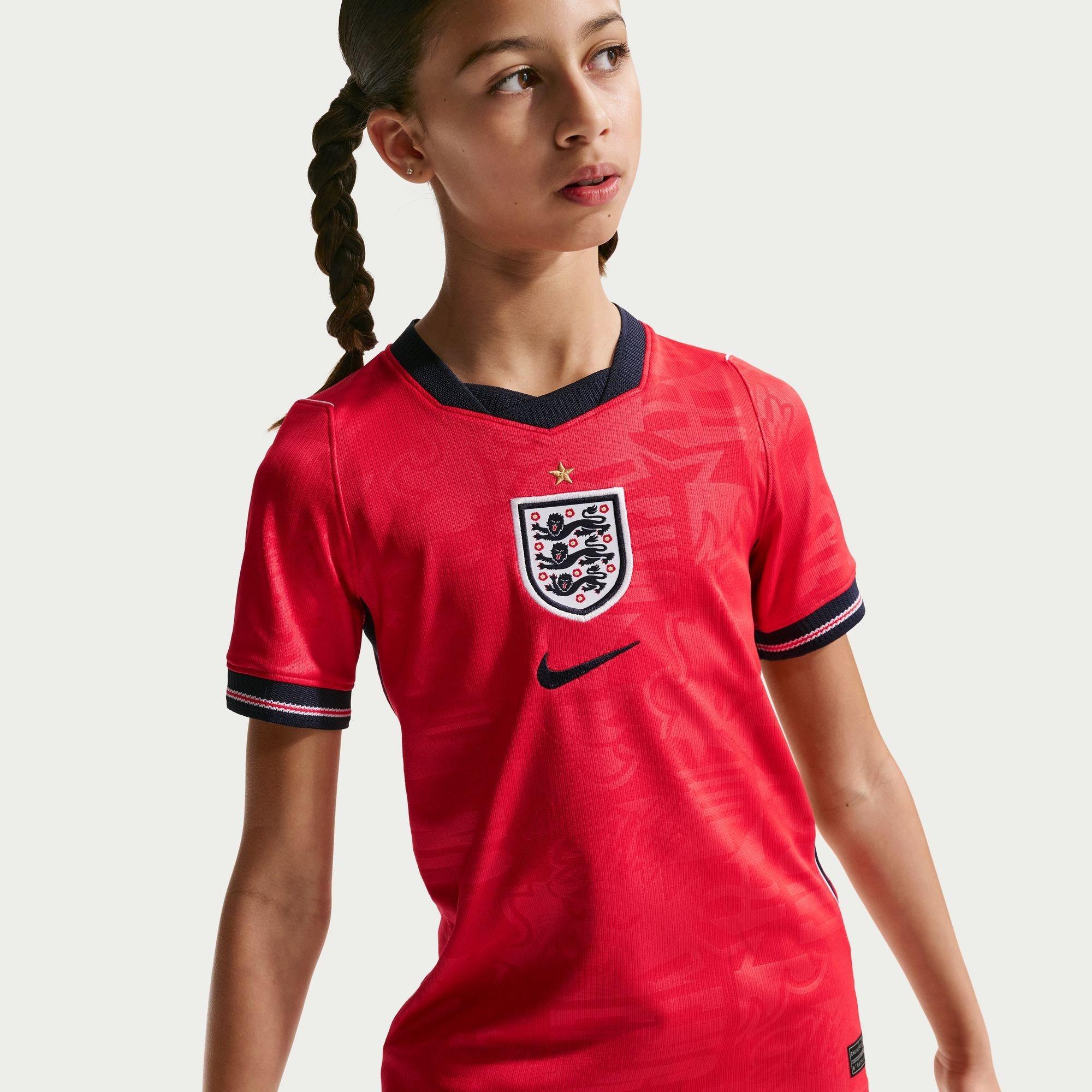 Rood/Marineblauw - Nike - Kids' England 2026 Away Football Shirt - 4