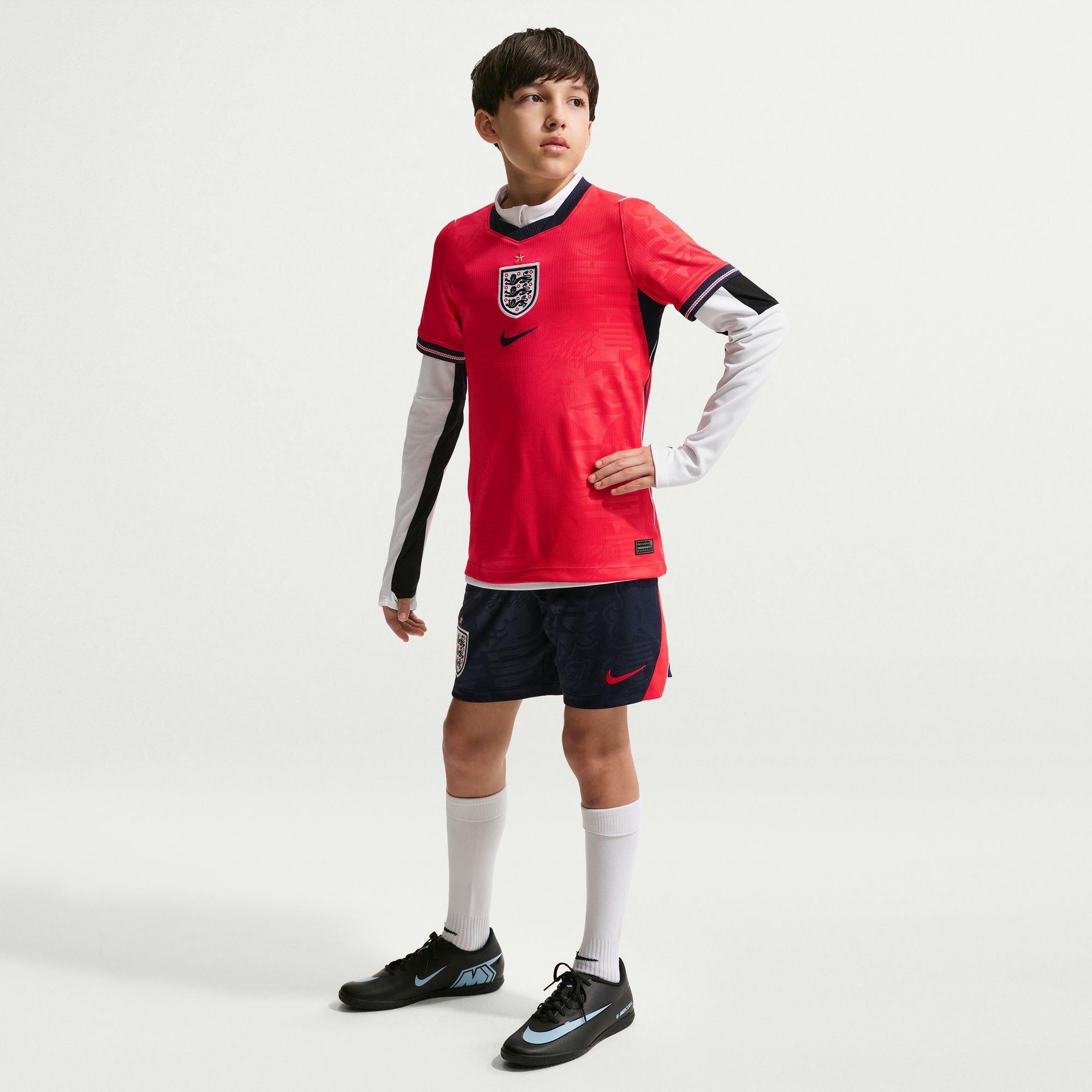Rood/Marineblauw - Nike - Kids' England 2026 Away Football Shirt - 8