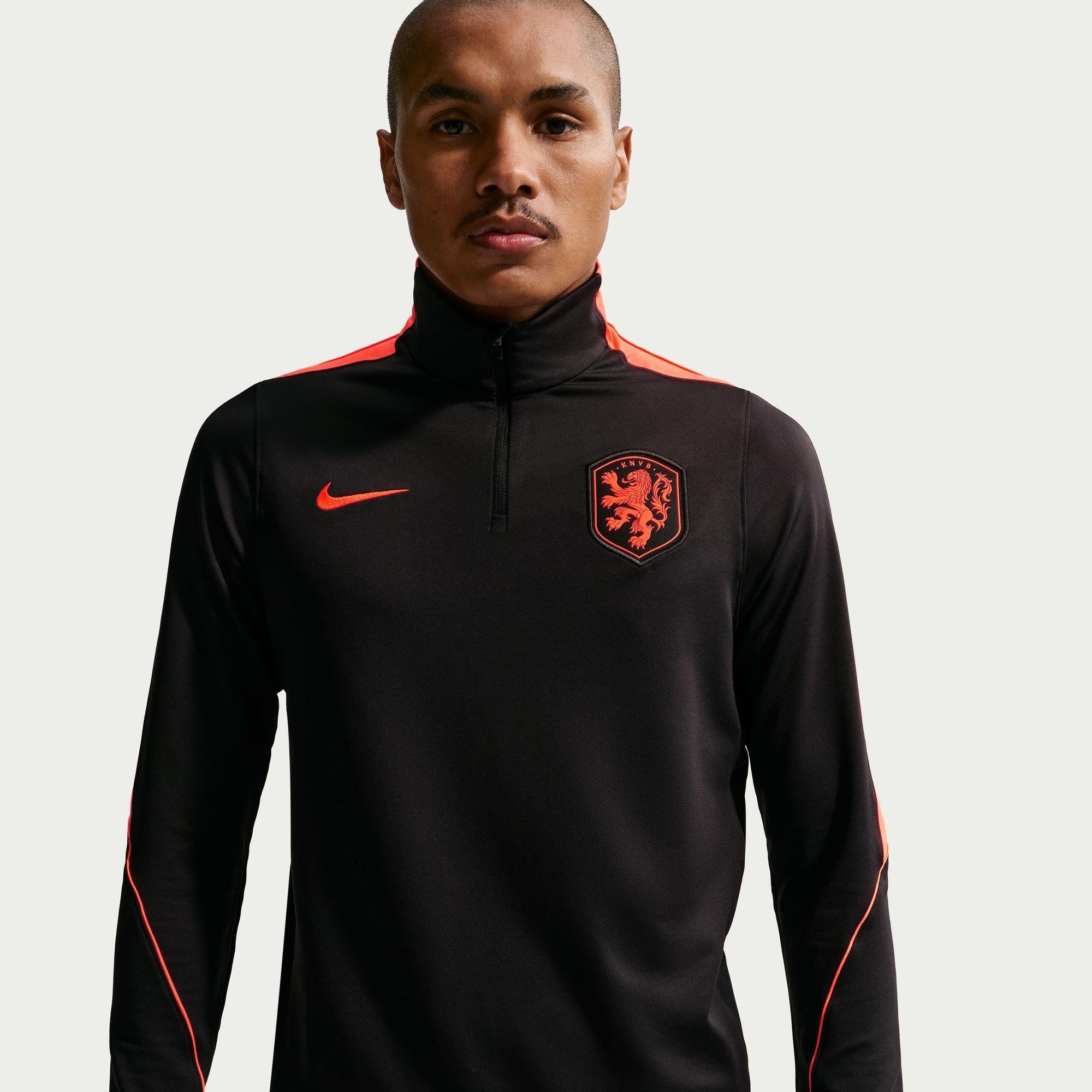 Nero/Rosso - Nike - Men's Netherlands International Licensed Drill Top - 1