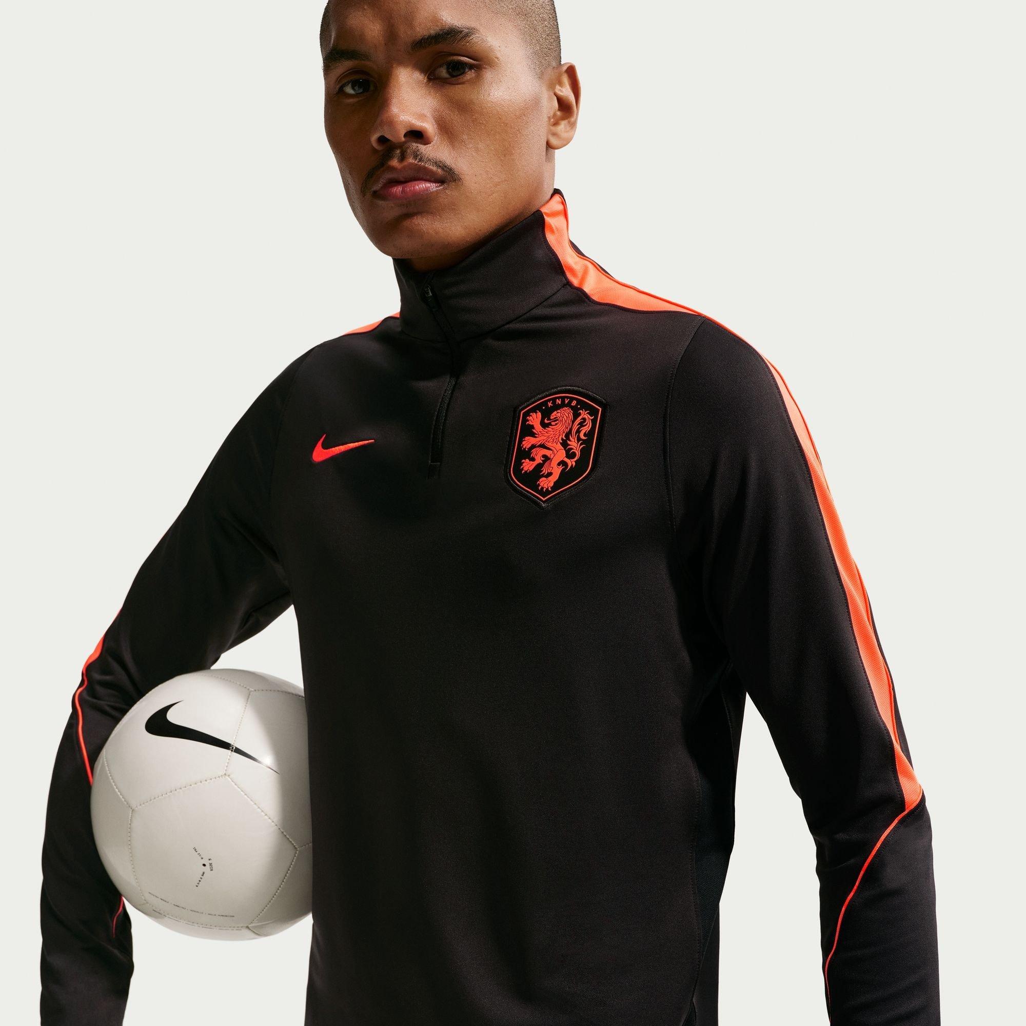 Nero/Rosso - Nike - Men's Netherlands International Licensed Drill Top - 3
