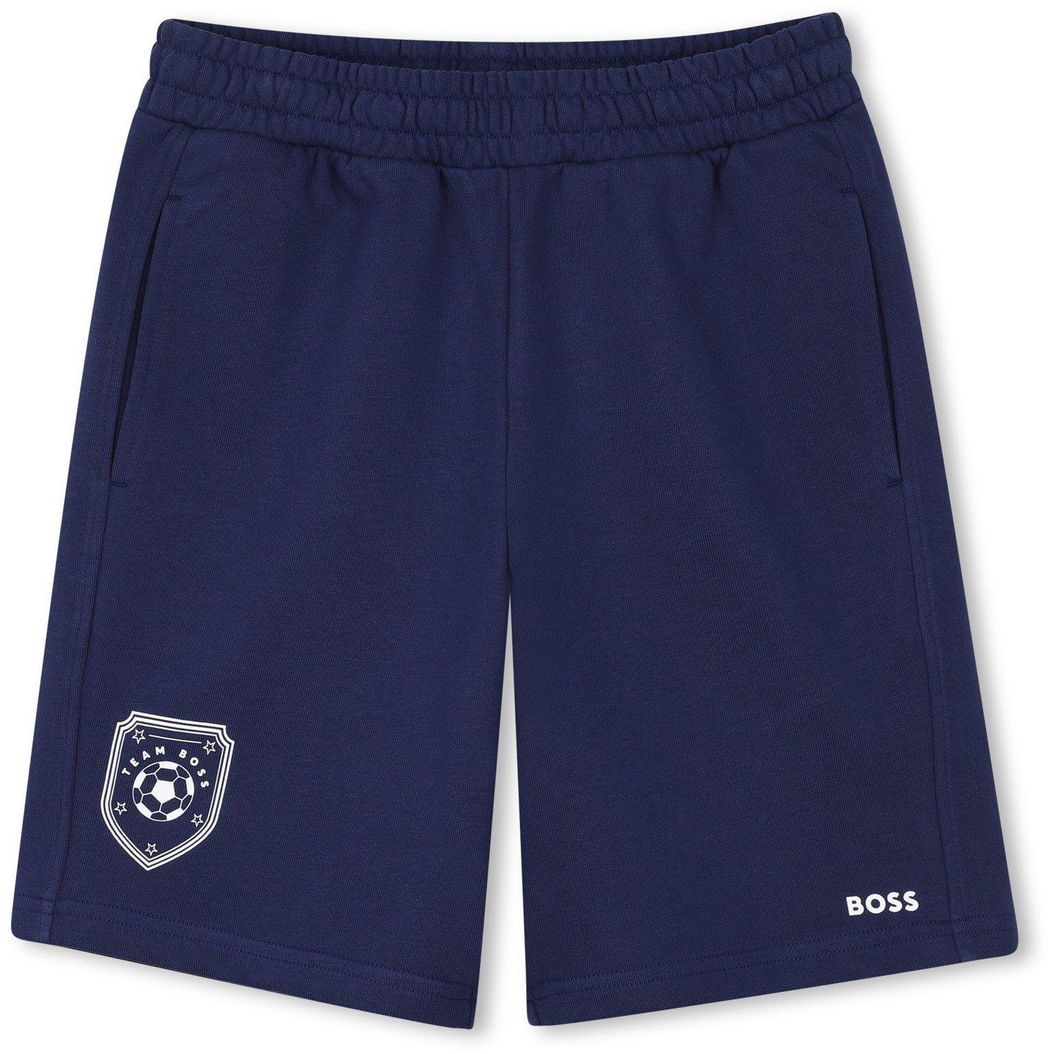 Boss Kids' Football Shorts - Navy Blue - Size 6Y
