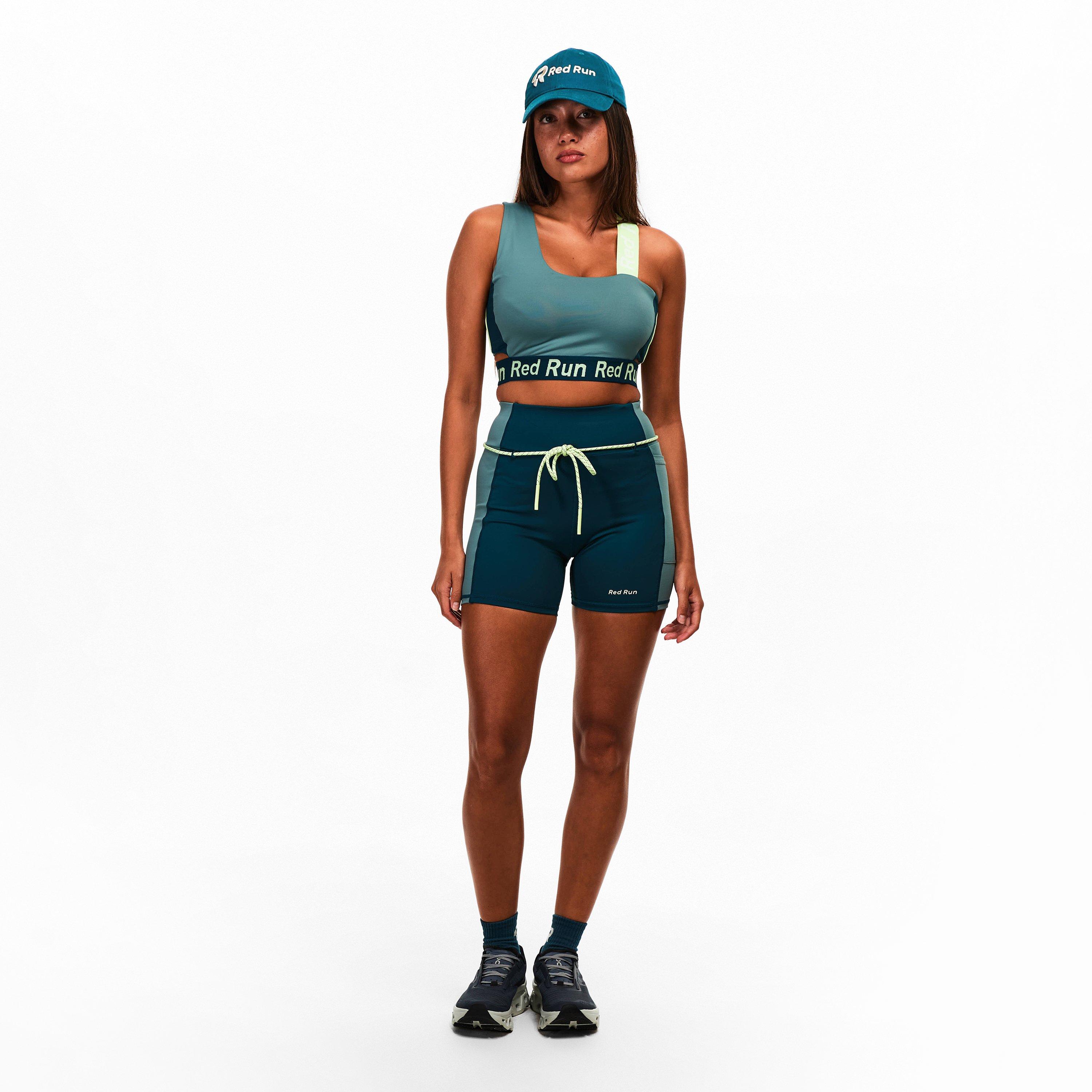 Dark Green - Red Run - Womens Skyline Cap - 5