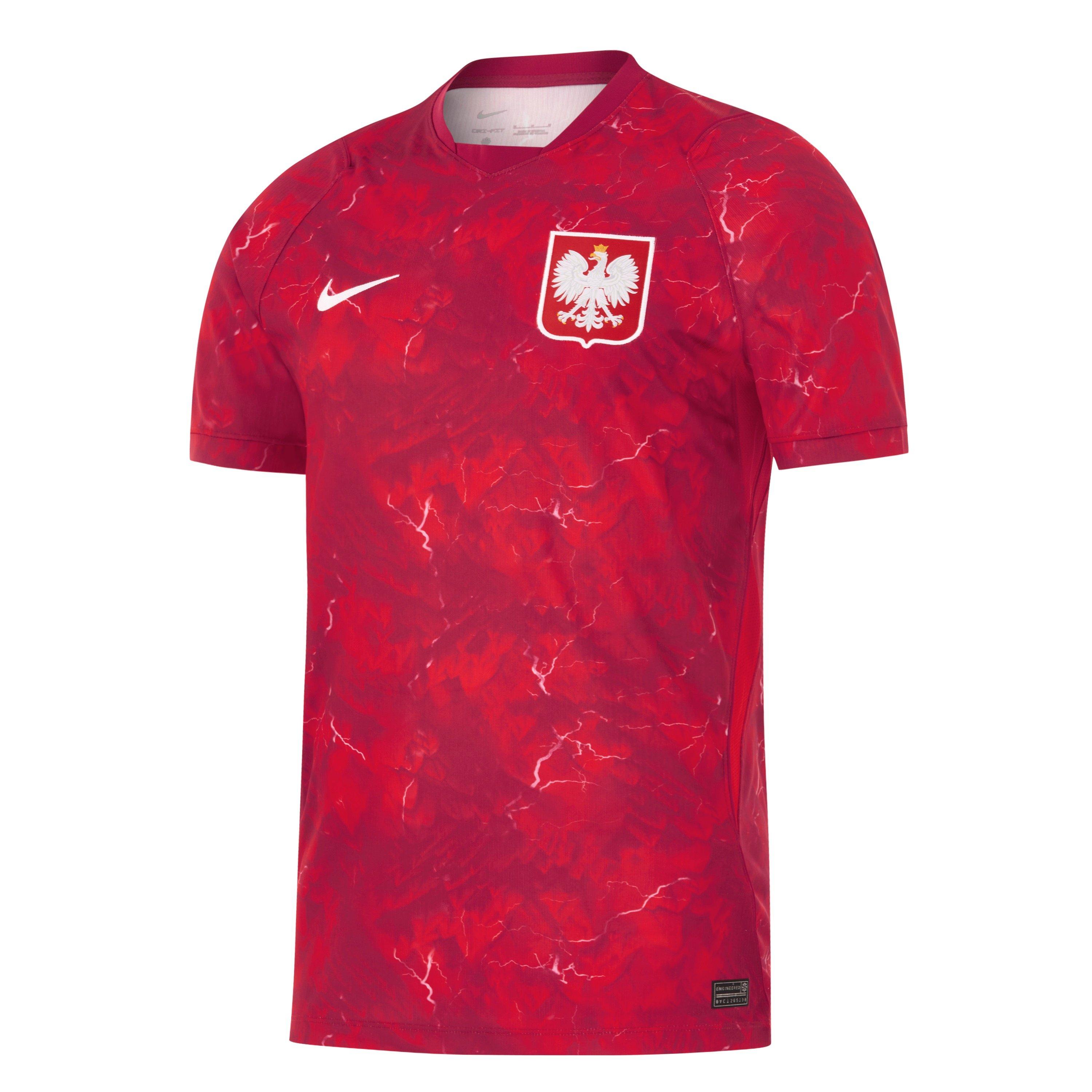 Nike  Adults Poland 2026 Football Shirt - Red/White - M