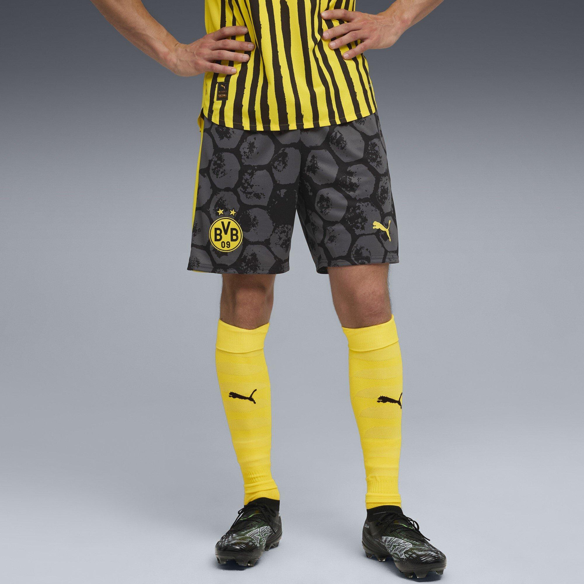 Black/Yellow - Puma - x KidsSuper Borussia Dortmund Home Shorts 2025 2026 Adults - 3