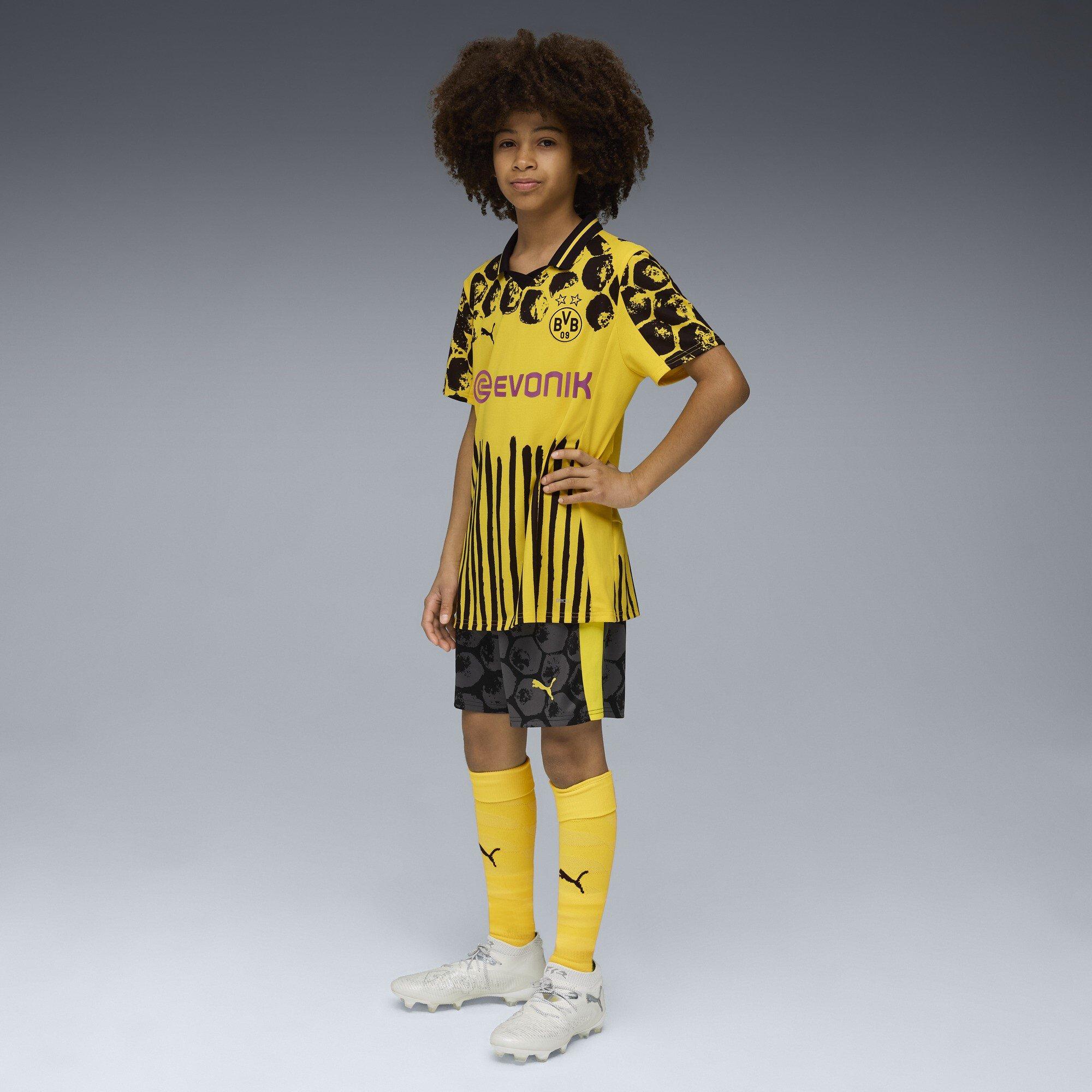 Black/Yellow - Puma - x KidsSuper Borussia Dortmund Home Shorts 2025 2026 Juniors - 6