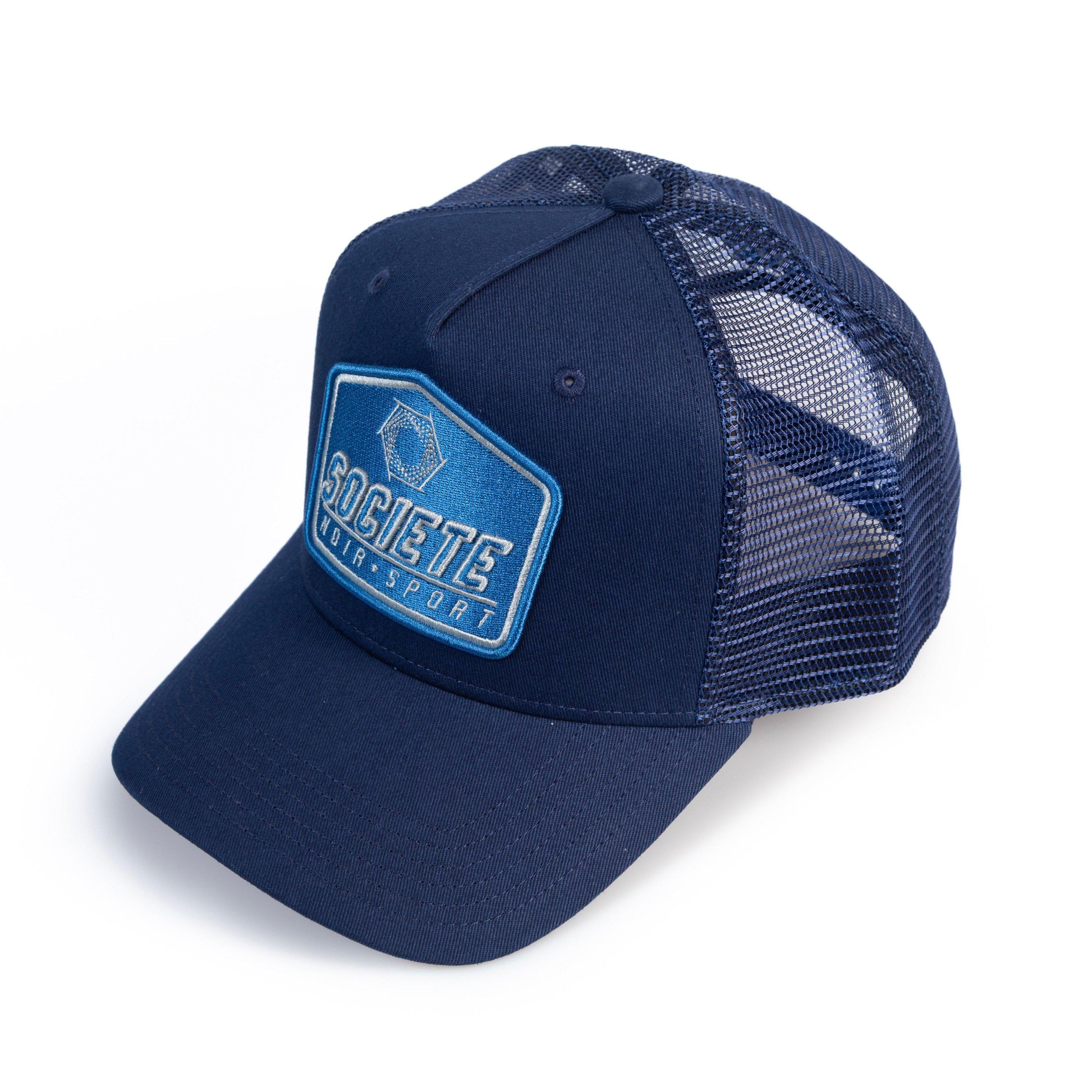 Societe Noir Men's Sport Plate Trucker Cap - Navy/Grey - Mens