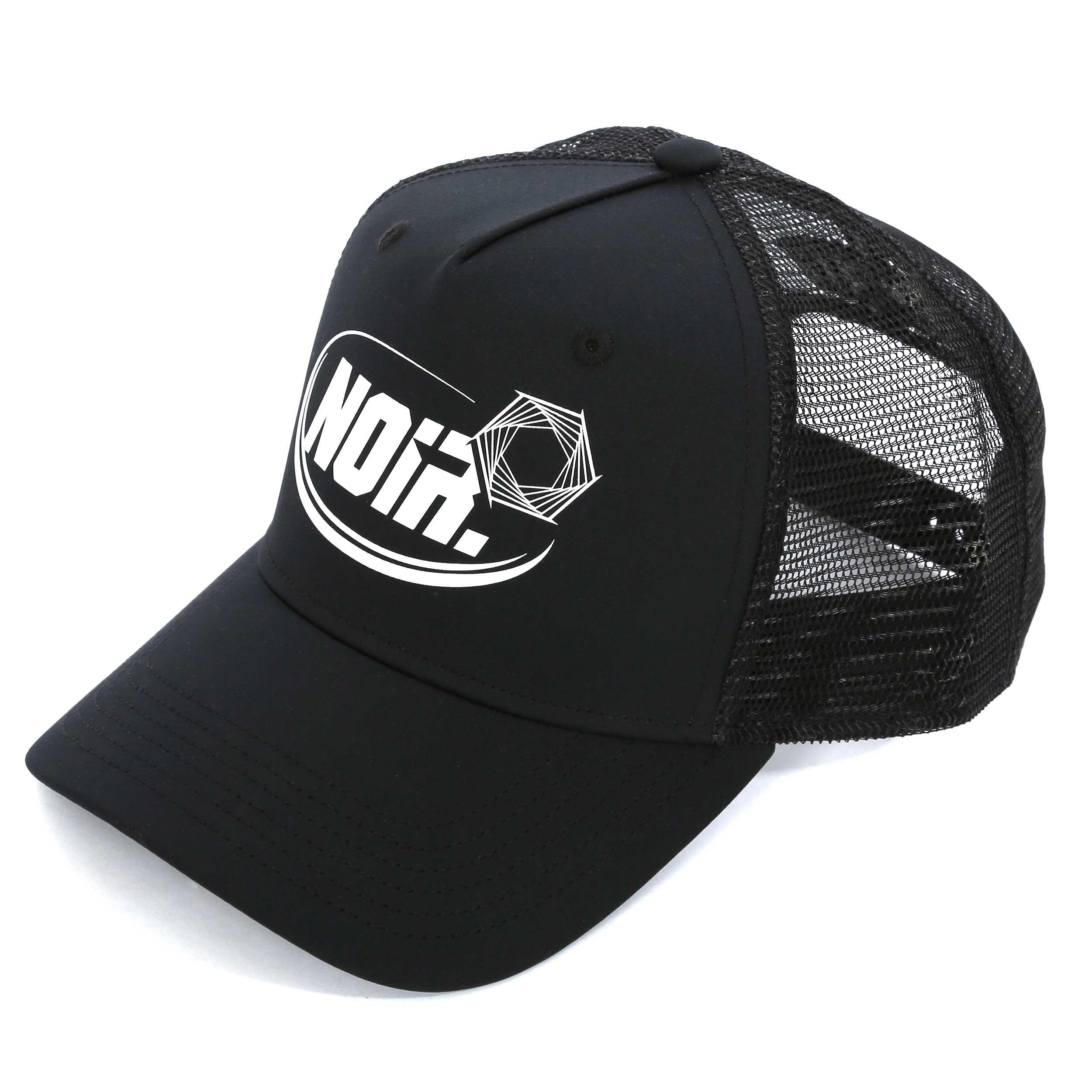Black/White - Societe Noir - Men's Swoosh Mesh Trucker Cap - 1