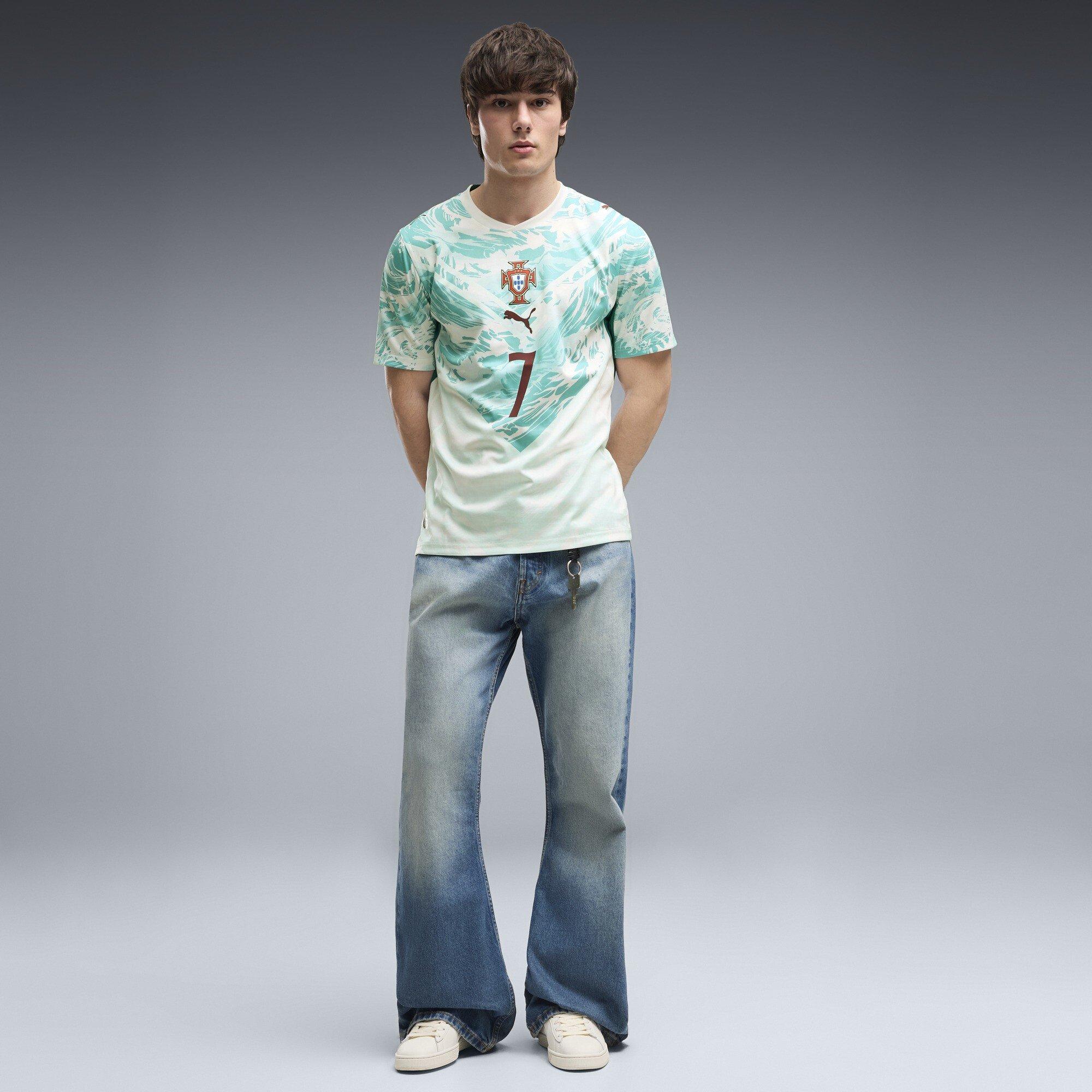 White/Green - Puma - Men's International Football Shirt - 5